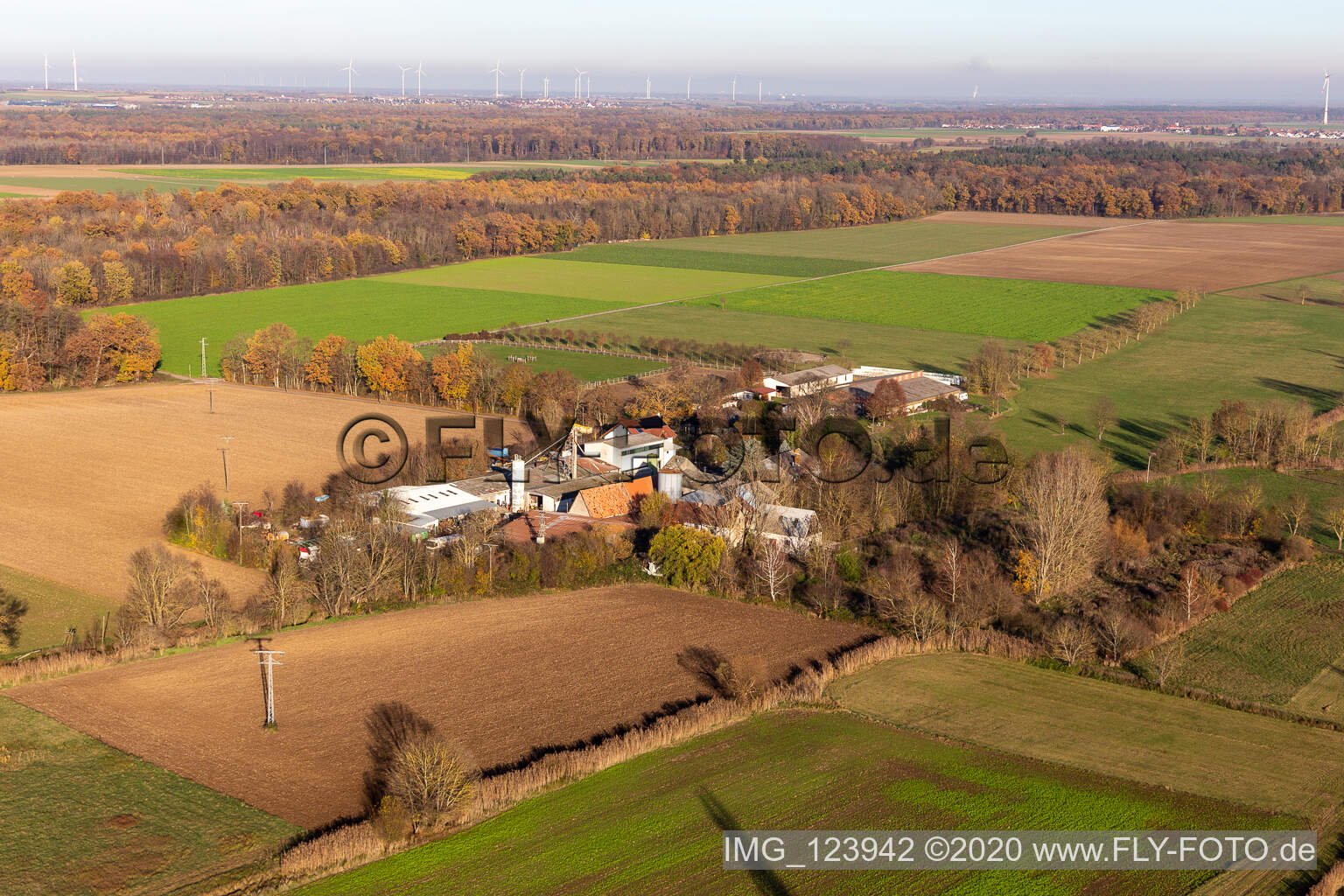 Luftbild von Palatino Ranch in Steinweiler im Bundesland Rheinland-Pfalz, Deutschland
