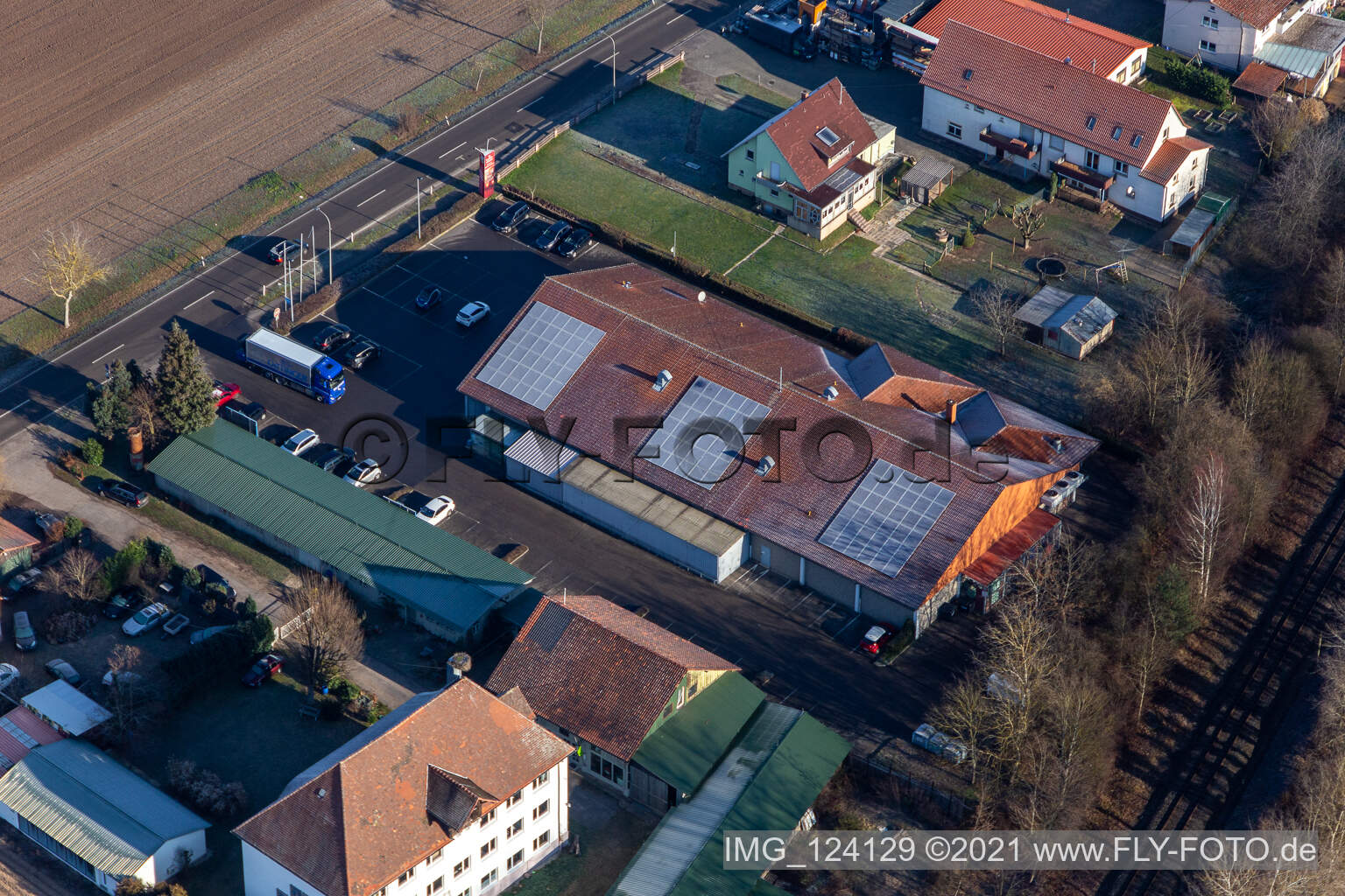 Luftaufnahme von Wasgau Frischemarkt in Steinfeld im Bundesland Rheinland-Pfalz, Deutschland