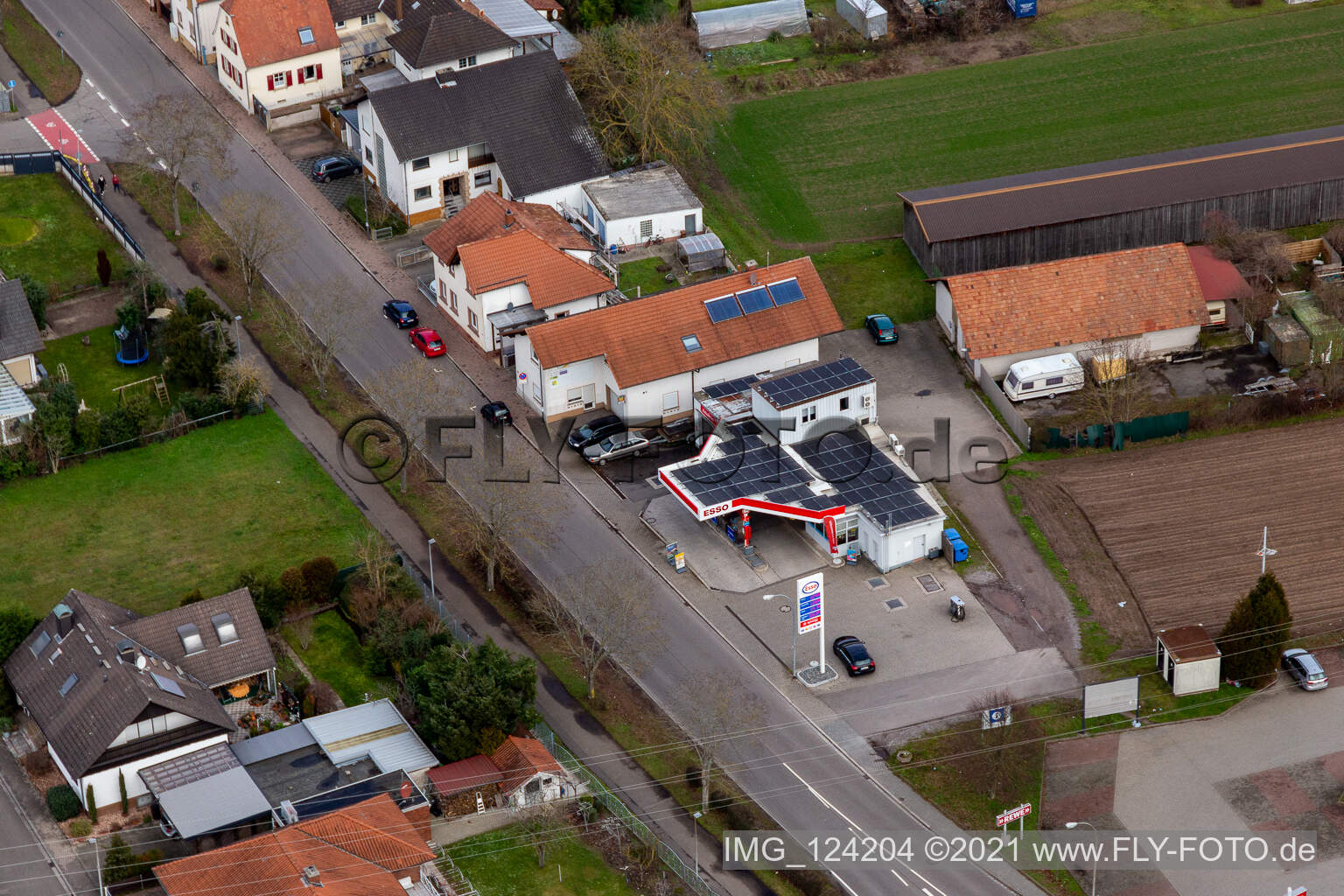 ESSO Tankstelle in Rheinzabern im Bundesland Rheinland-Pfalz, Deutschland