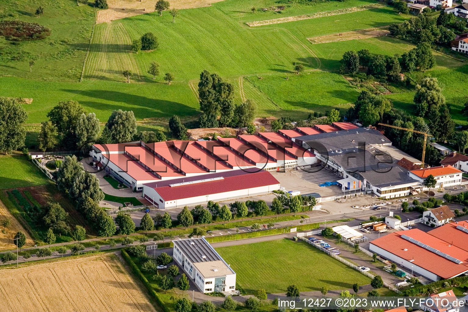 Luftaufnahme von Stupferich, Vogelsitze GmbH, Kleinsteinbacherstraße 44 in Karlsruhe im Bundesland Baden-Württemberg, Deutschland