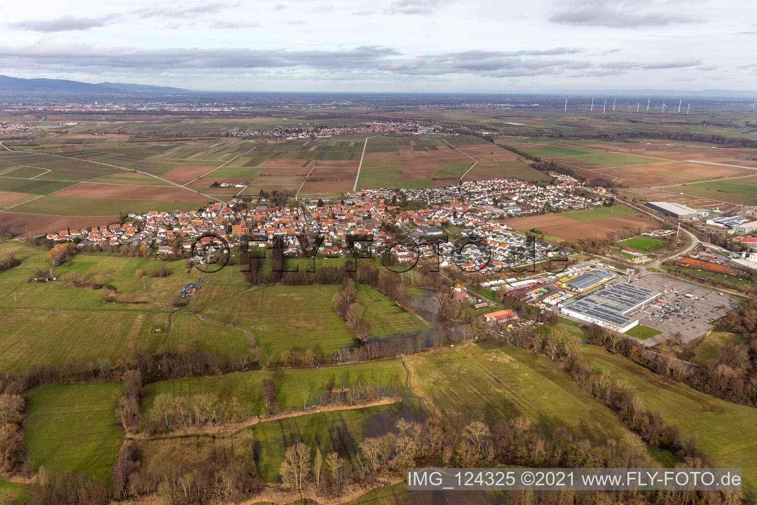 Drohnenbild von Rohrbach im Bundesland Rheinland-Pfalz, Deutschland
