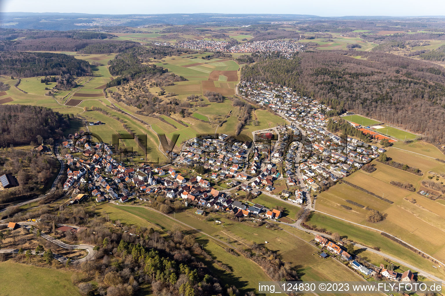 Luftbild von Aidlingen im Bundesland Baden-Württemberg, Deutschland
