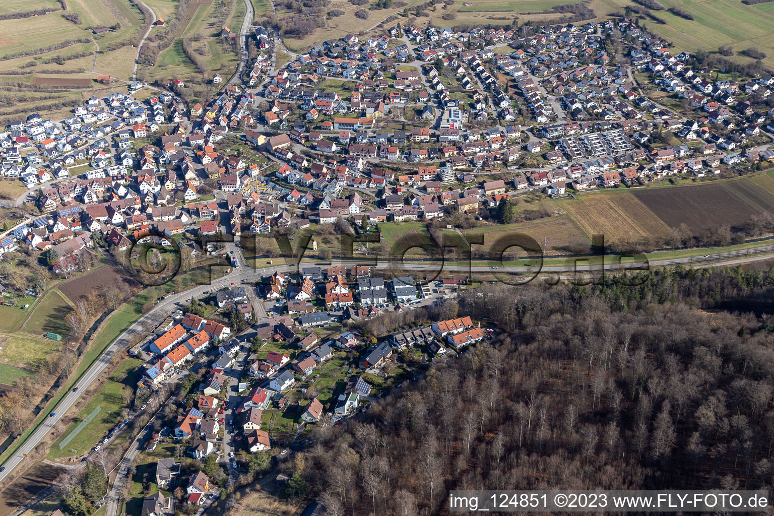 Luftaufnahme von Weil der Stadt im Bundesland Baden-Württemberg, Deutschland