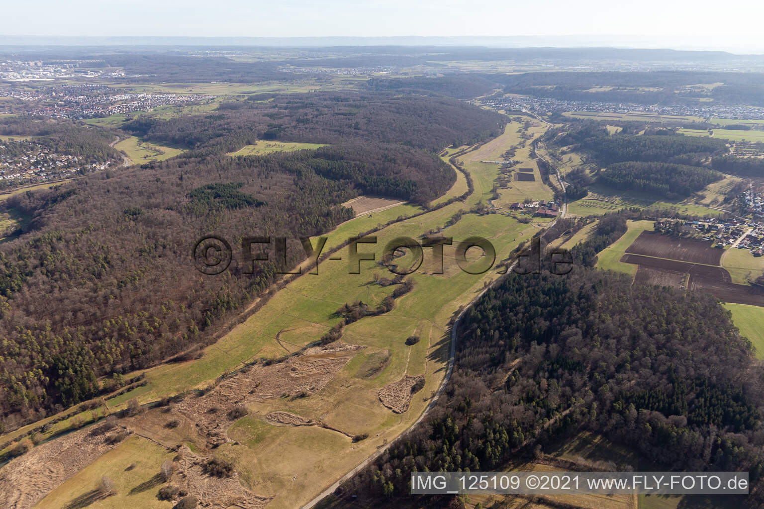 Luftbild von Würmtal in Lehenweiler im Bundesland Baden-Württemberg, Deutschland