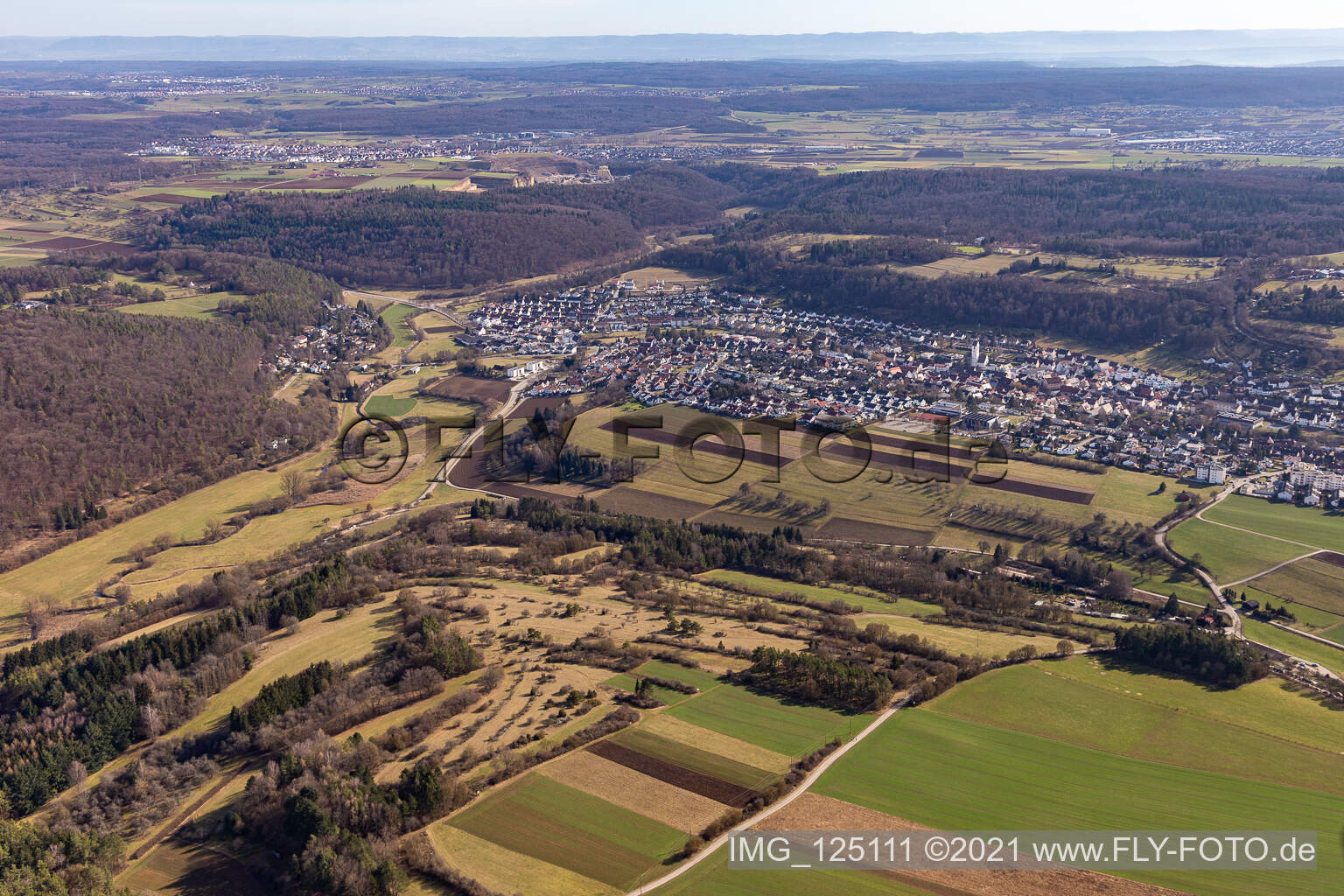 Aidlingen im Bundesland Baden-Württemberg, Deutschland aus der Luft
