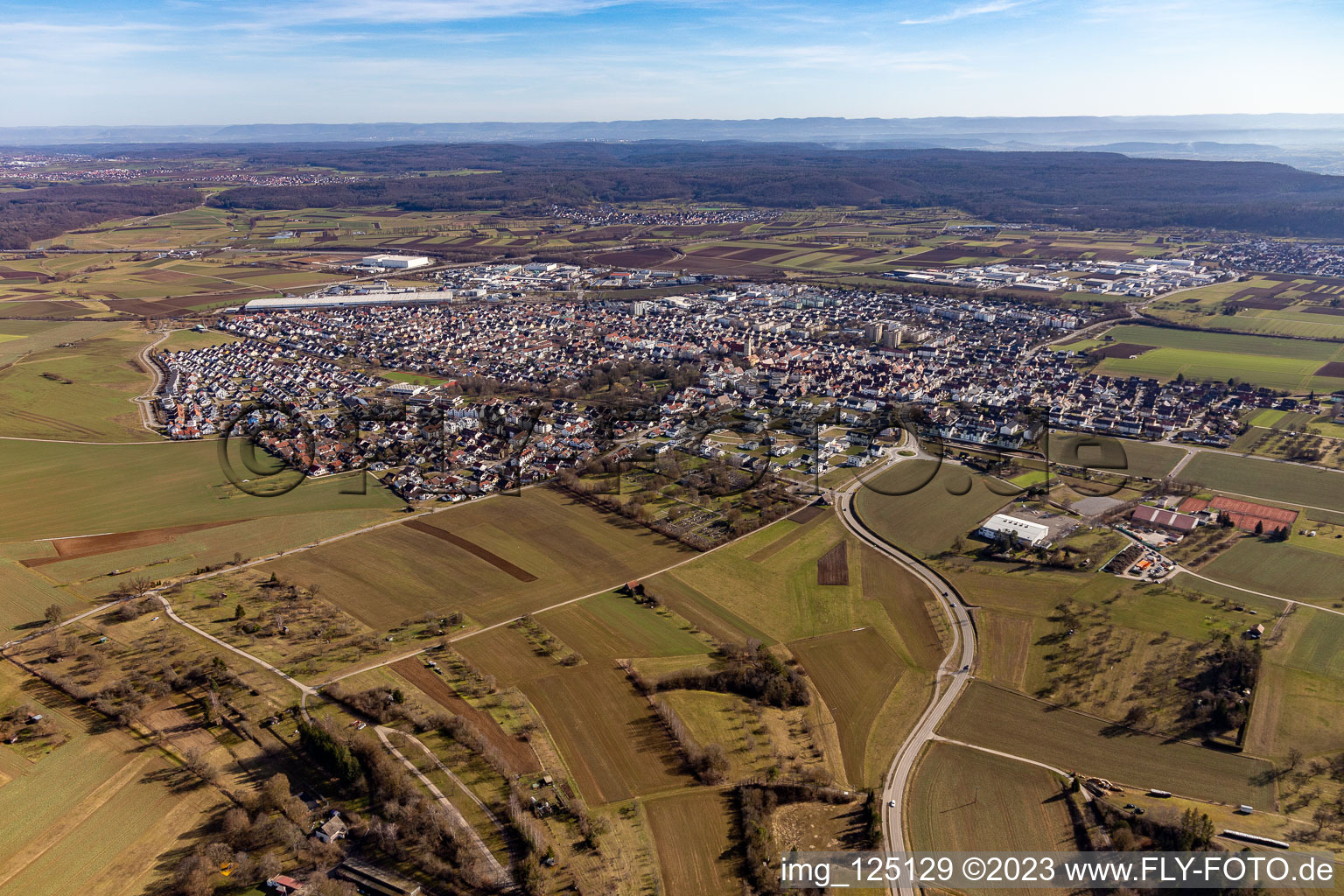 Luftbild von Gärtringen im Bundesland Baden-Württemberg, Deutschland