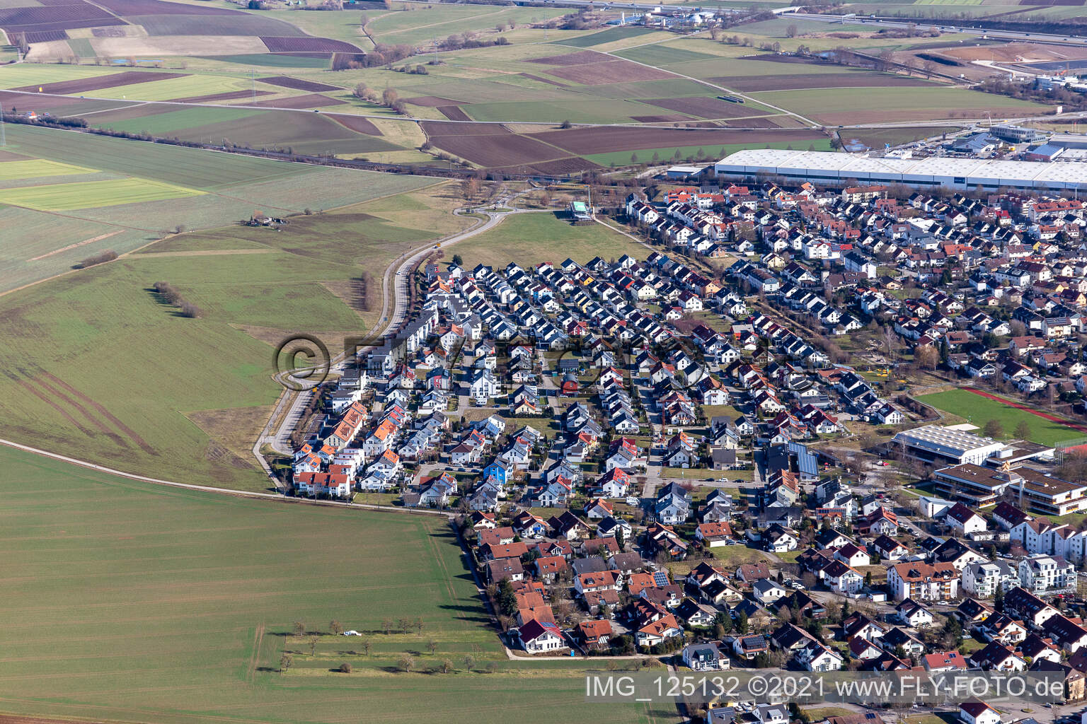 Luftaufnahme von Gärtringen im Bundesland Baden-Württemberg, Deutschland