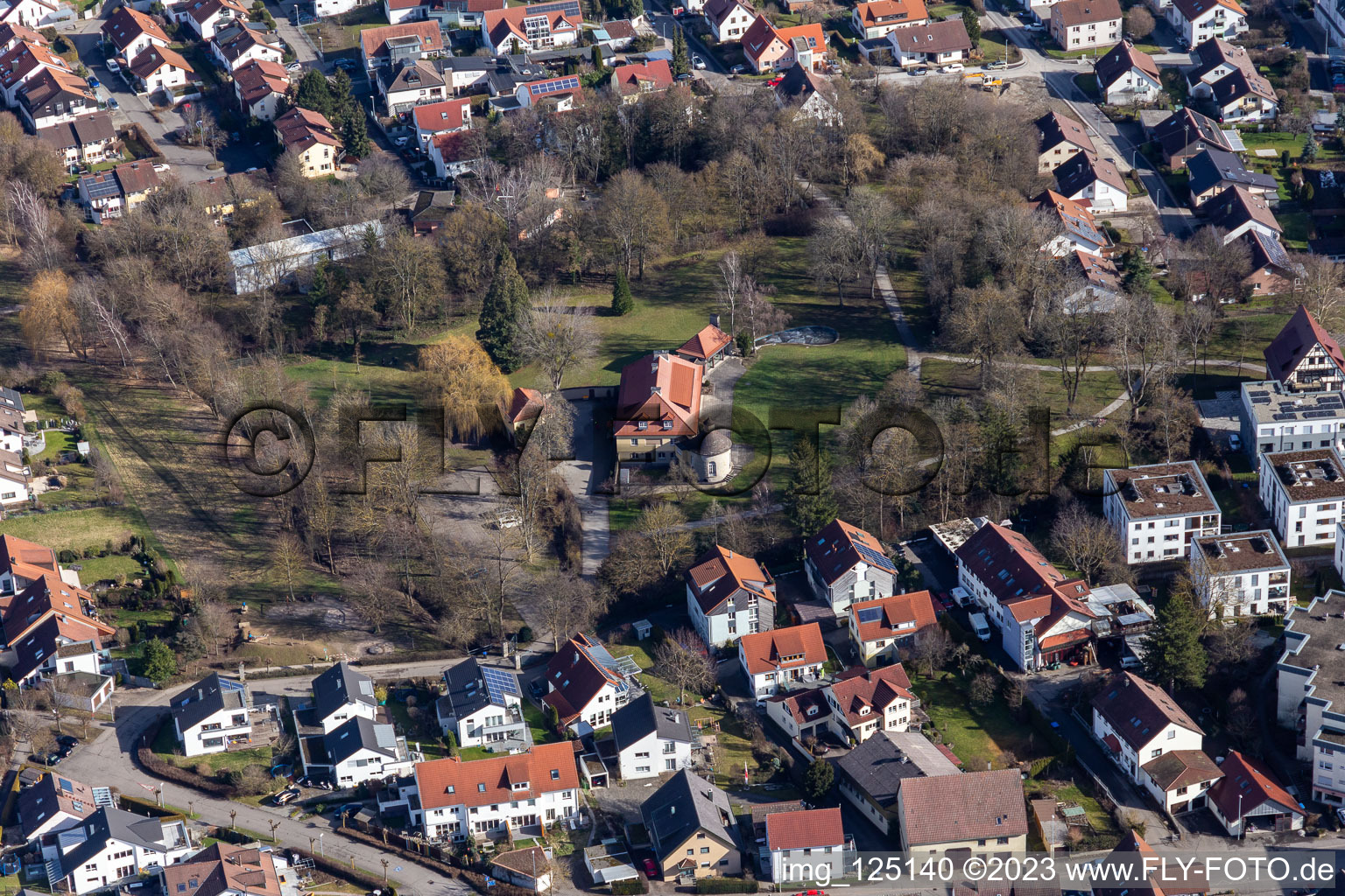 Luftbild von Villa Schwalbenhof in Gärtringen im Bundesland Baden-Württemberg, Deutschland
