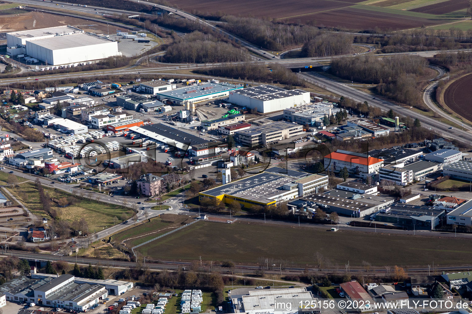 Industriegebiet in Gärtringen im Bundesland Baden-Württemberg, Deutschland