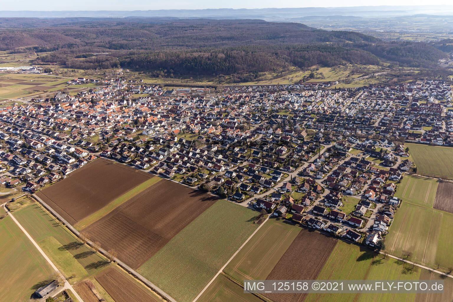 Luftbild von Nufringen im Bundesland Baden-Württemberg, Deutschland