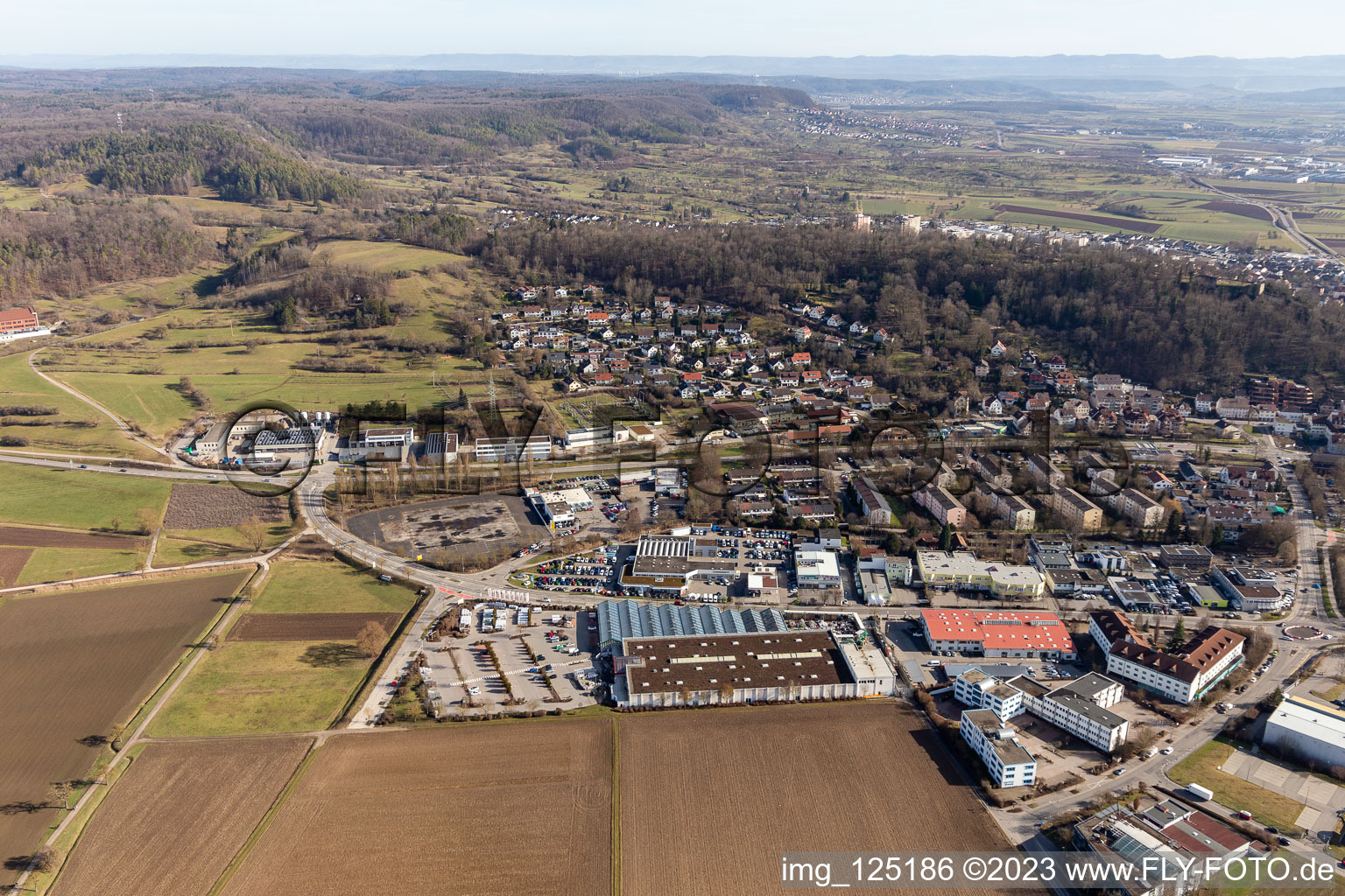 Gewerbegebiet Daimlerstr in Herrenberg im Bundesland Baden-Württemberg, Deutschland