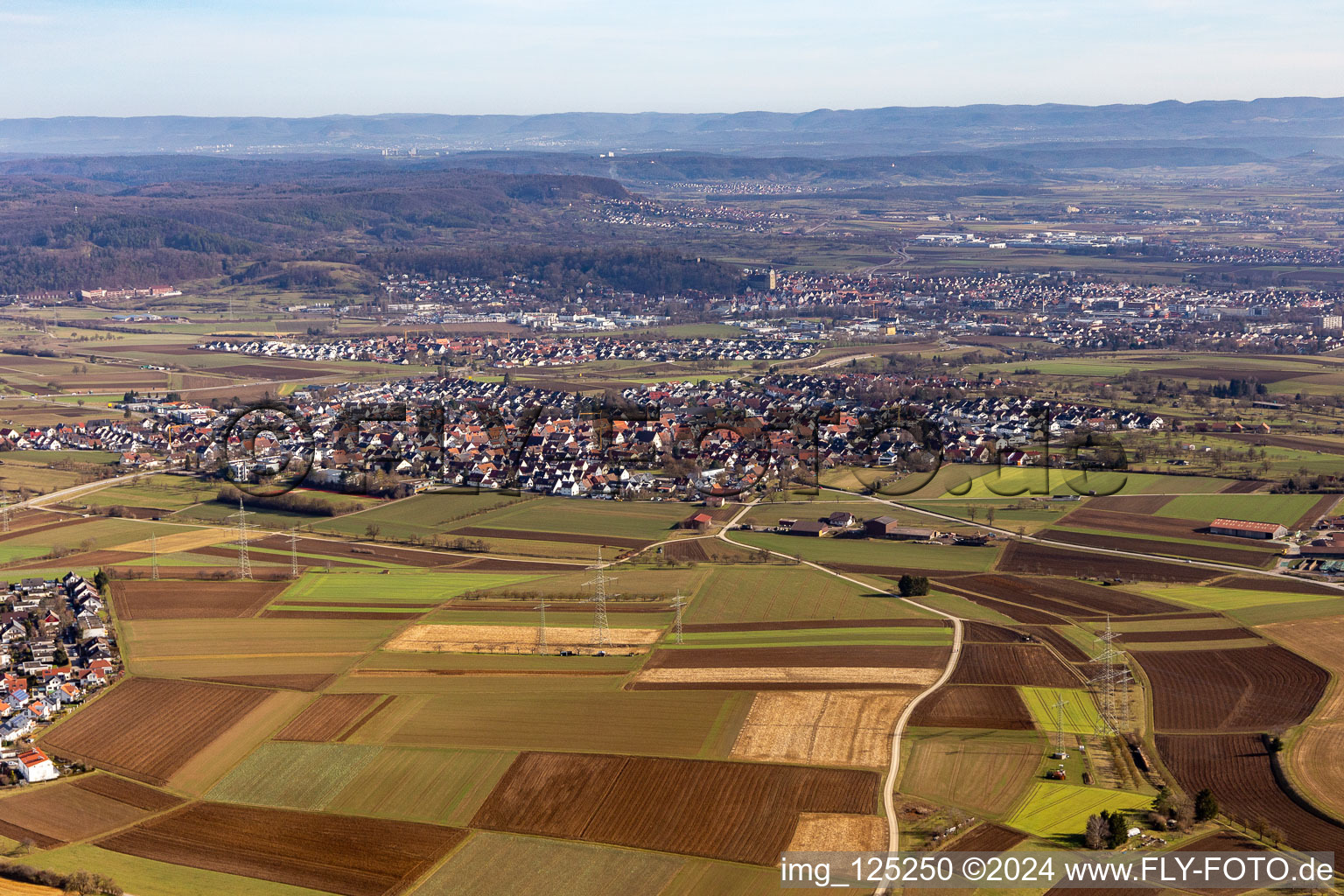 Kuppingen von Norden in Herrenberg im Bundesland Baden-Württemberg, Deutschland