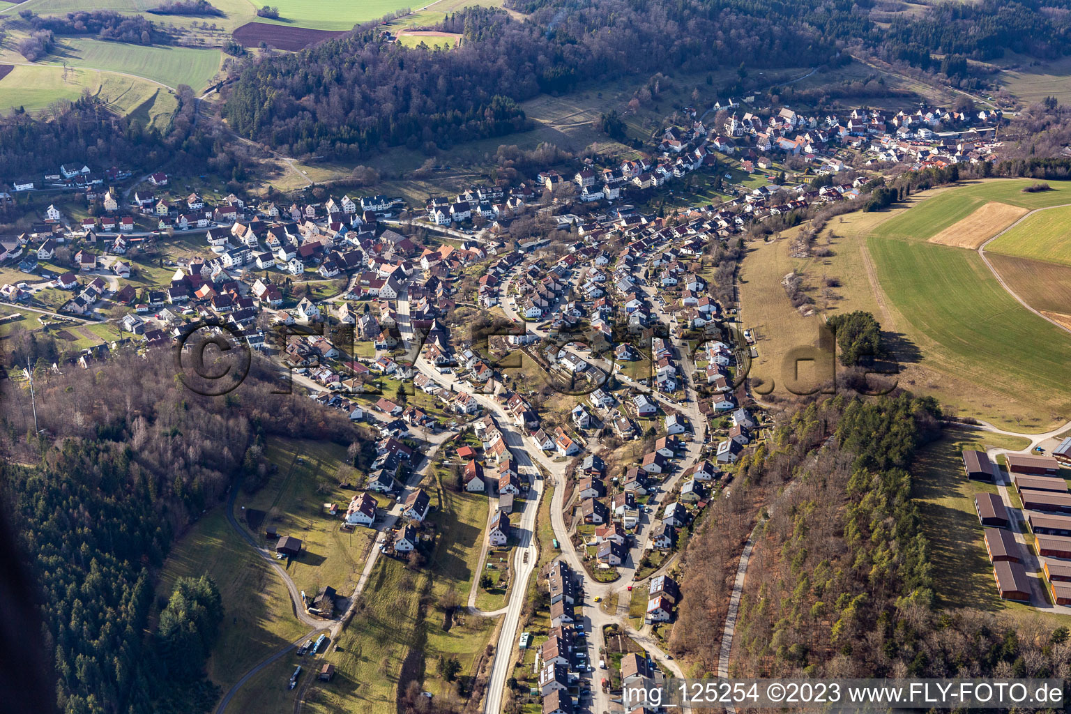 Luftaufnahme von Sulz am Eck in Wildberg im Bundesland Baden-Württemberg, Deutschland