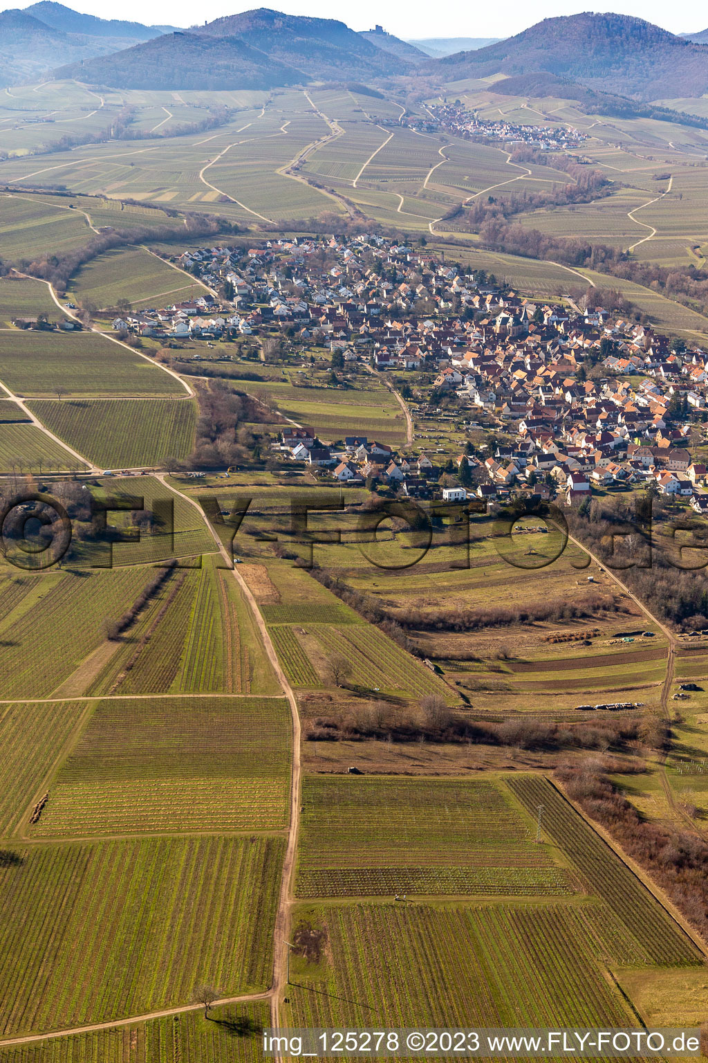 Ortsteil Arzheim in Landau in der Pfalz im Bundesland Rheinland-Pfalz, Deutschland aus der Luft betrachtet