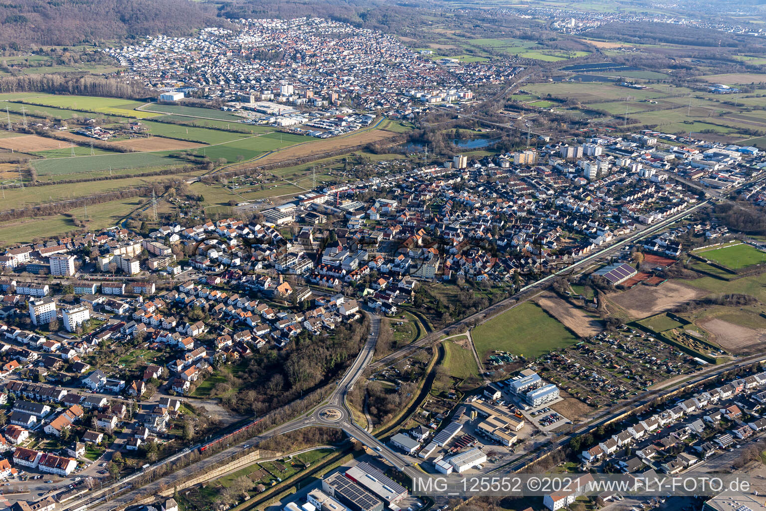 Luftaufnahme von Leimen im Bundesland Baden-Württemberg, Deutschland