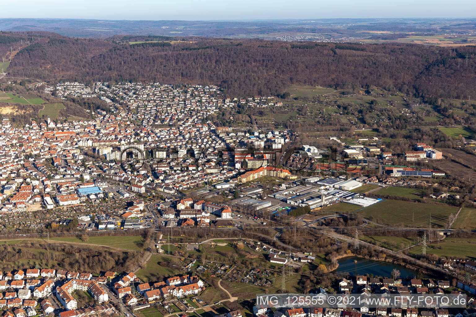 Leimen im Bundesland Baden-Württemberg, Deutschland von oben
