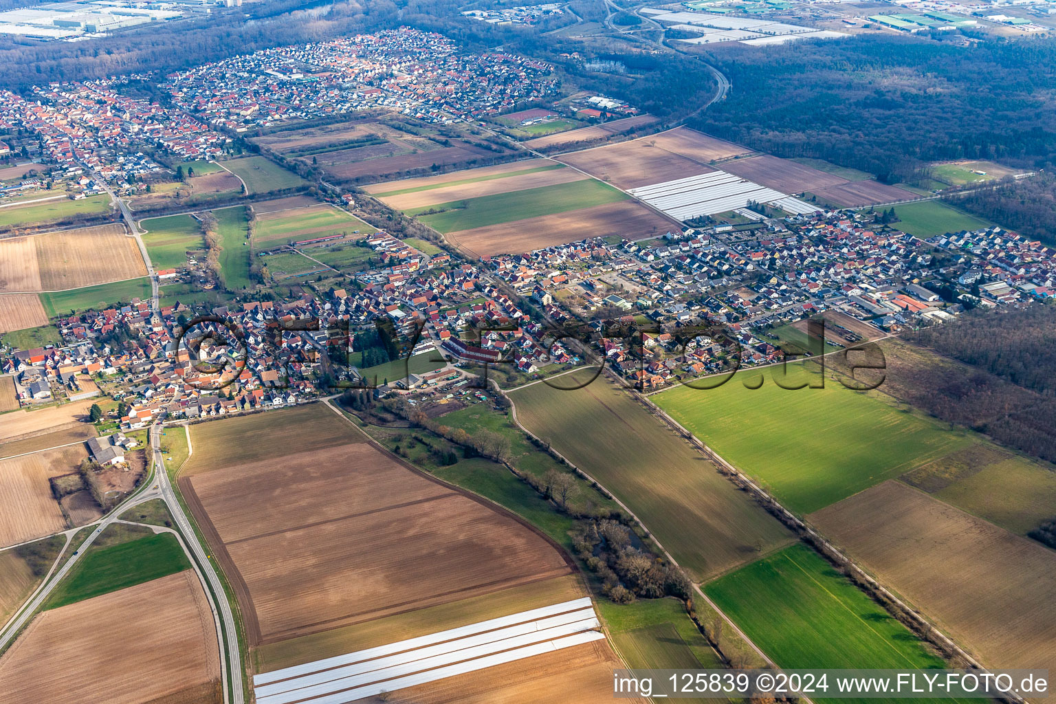 Luftaufnahme von Westheim im Bundesland Rheinland-Pfalz, Deutschland