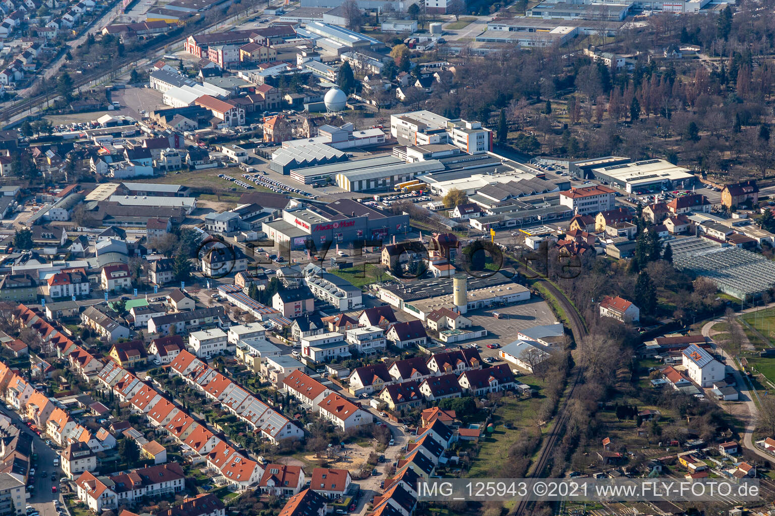 Luftbild von Ehemaliges Promarkt-Gelände Am Rabensteinerweg in Speyer im Bundesland Rheinland-Pfalz, Deutschland