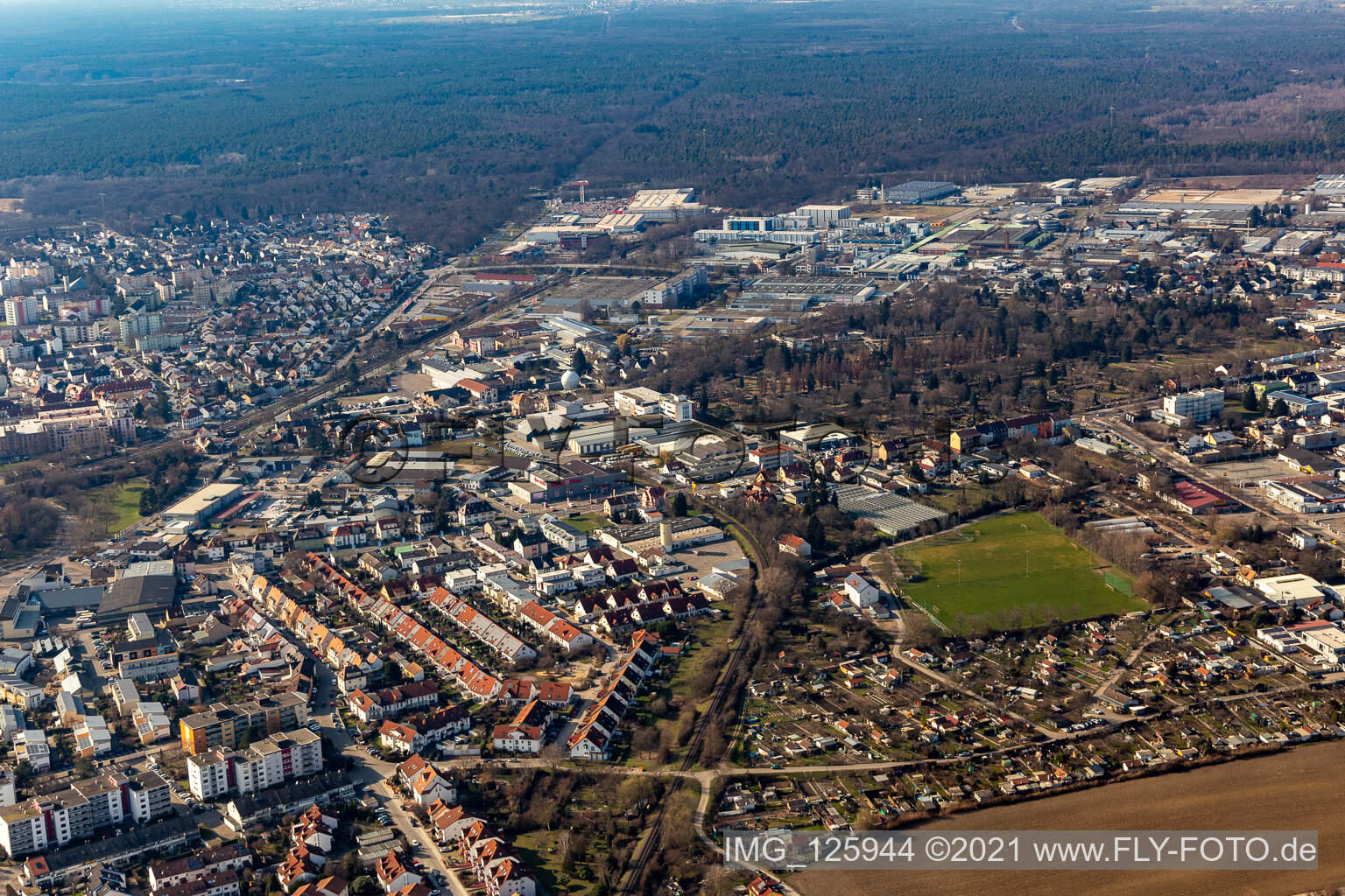 Speyer West im Bundesland Rheinland-Pfalz, Deutschland aus der Luft
