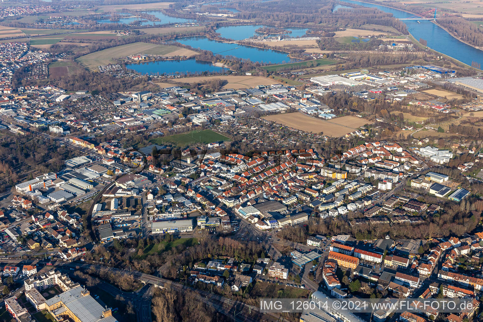 Luftbild von Speyer Nord im Bundesland Rheinland-Pfalz, Deutschland