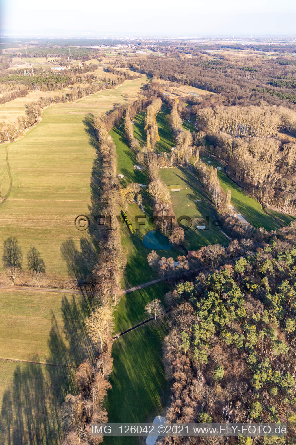 Luftbild von Golf-Club Pfalz in Geinsheim im Bundesland Rheinland-Pfalz, Deutschland