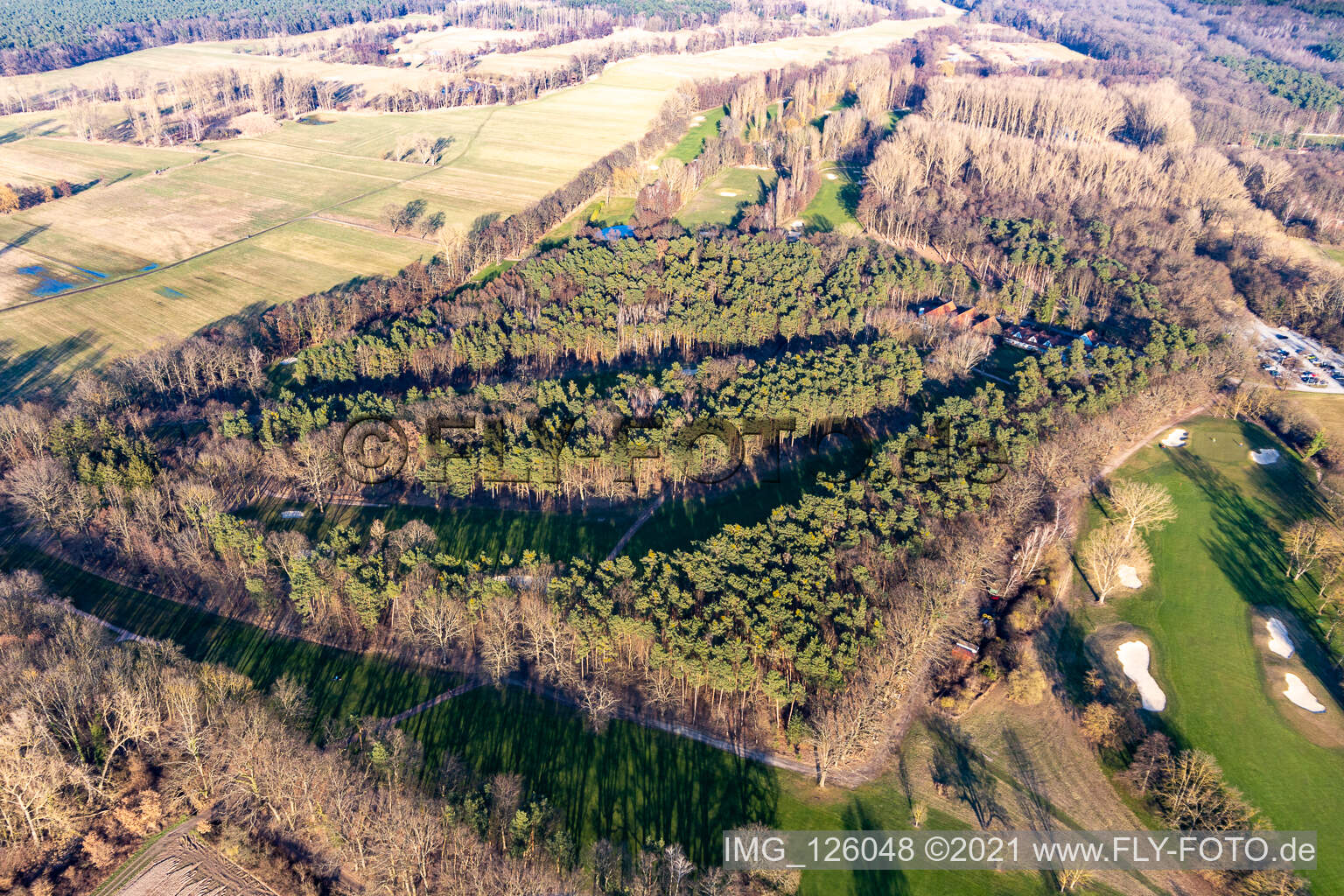 Luftaufnahme von Golf-Club Pfalz in Geinsheim im Bundesland Rheinland-Pfalz, Deutschland