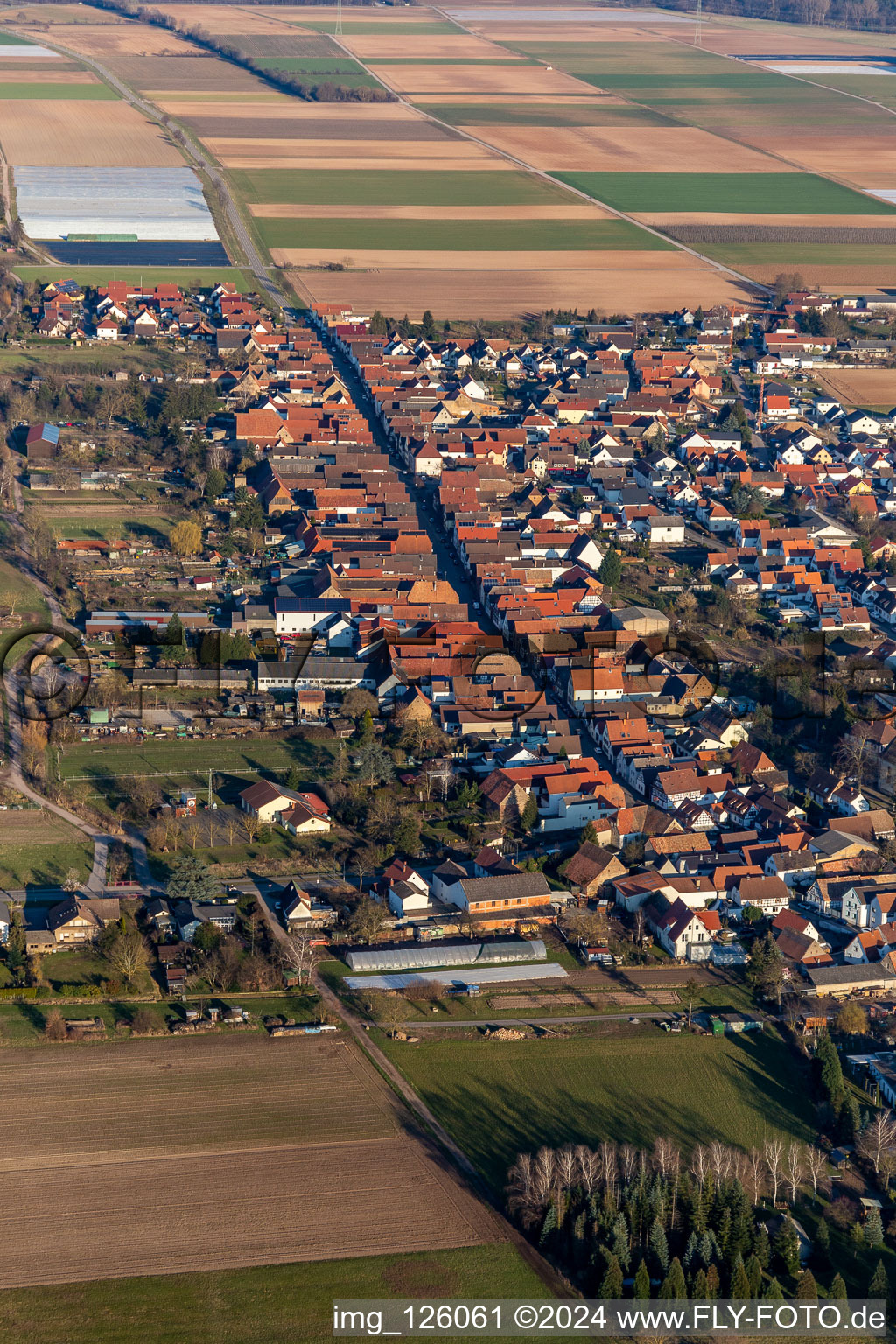 Gommersheim im Bundesland Rheinland-Pfalz, Deutschland aus der Luft betrachtet