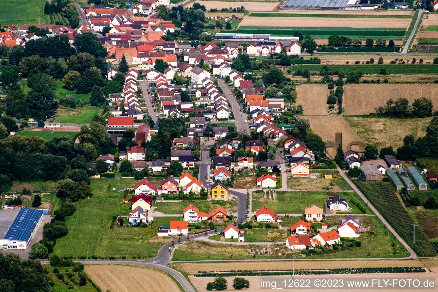 Geinsheim, Neubaugebiet SW im Bundesland Rheinland-Pfalz, Deutschland