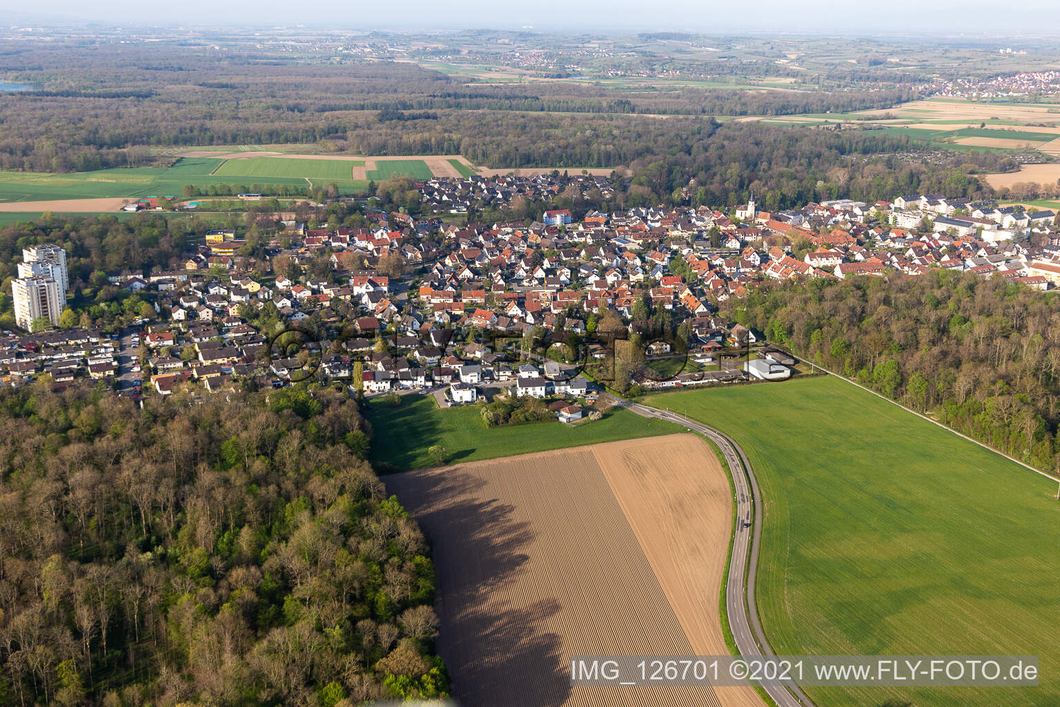 Luftbild von Umkirch im Bundesland Baden-Württemberg, Deutschland