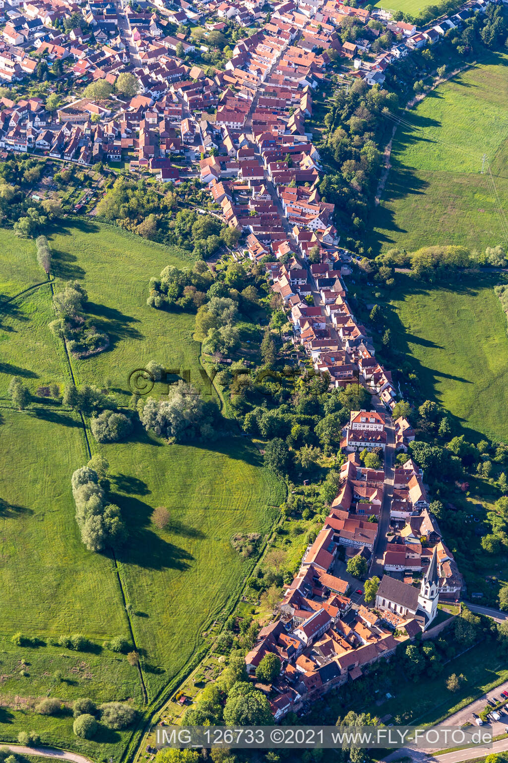 Luftbild von Ludwigstr in Jockgrim im Bundesland Rheinland-Pfalz, Deutschland