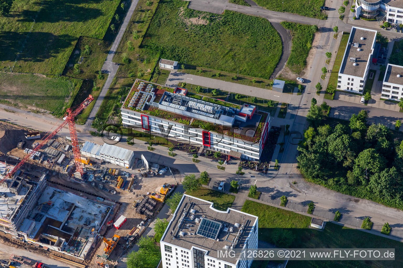 Luftbild von Technologiepark im Ortsteil Rintheim in Karlsruhe im Bundesland Baden-Württemberg, Deutschland