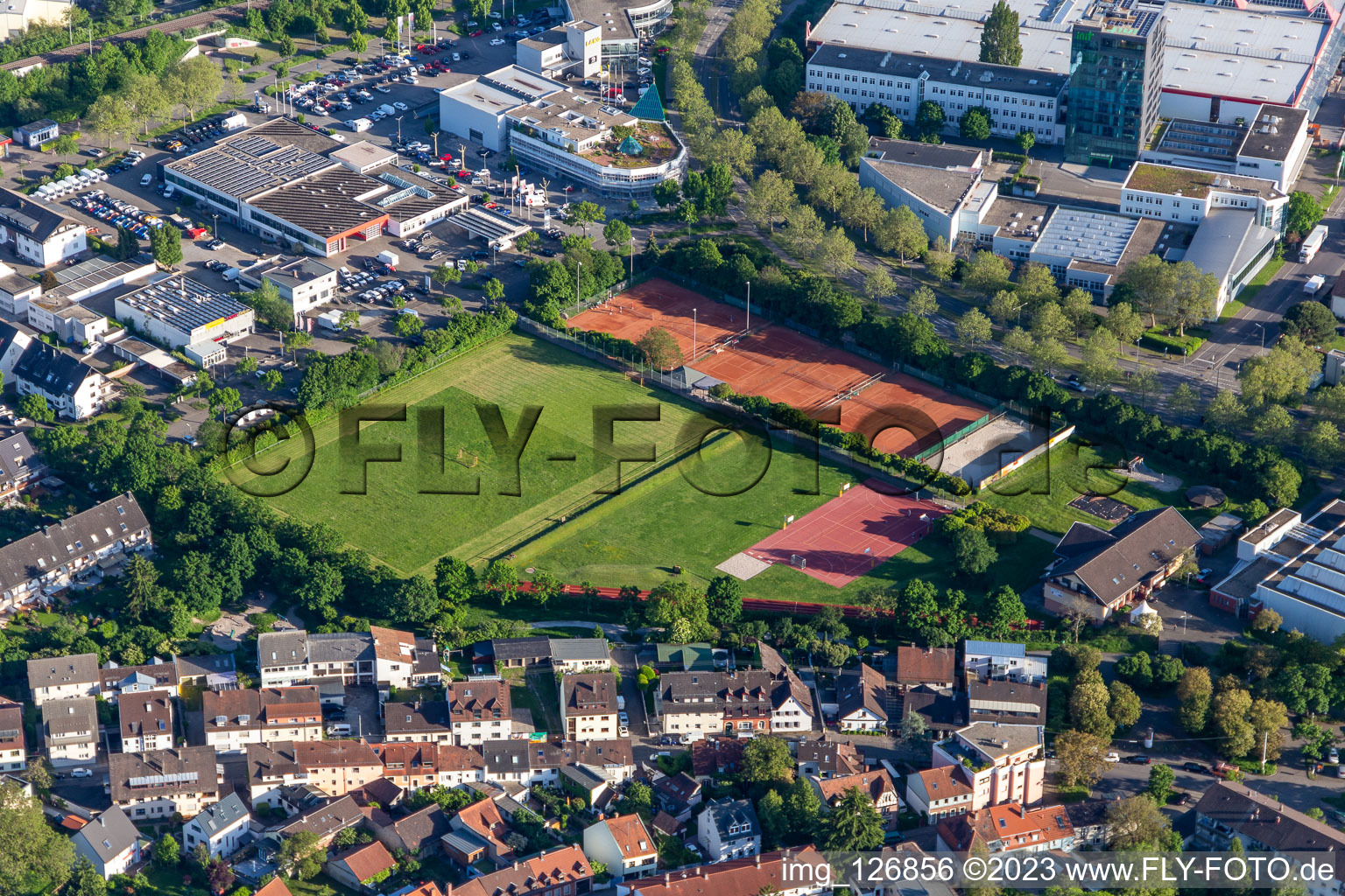 Luftbild von TuS Rintheim in Karlsruhe im Bundesland Baden-Württemberg, Deutschland