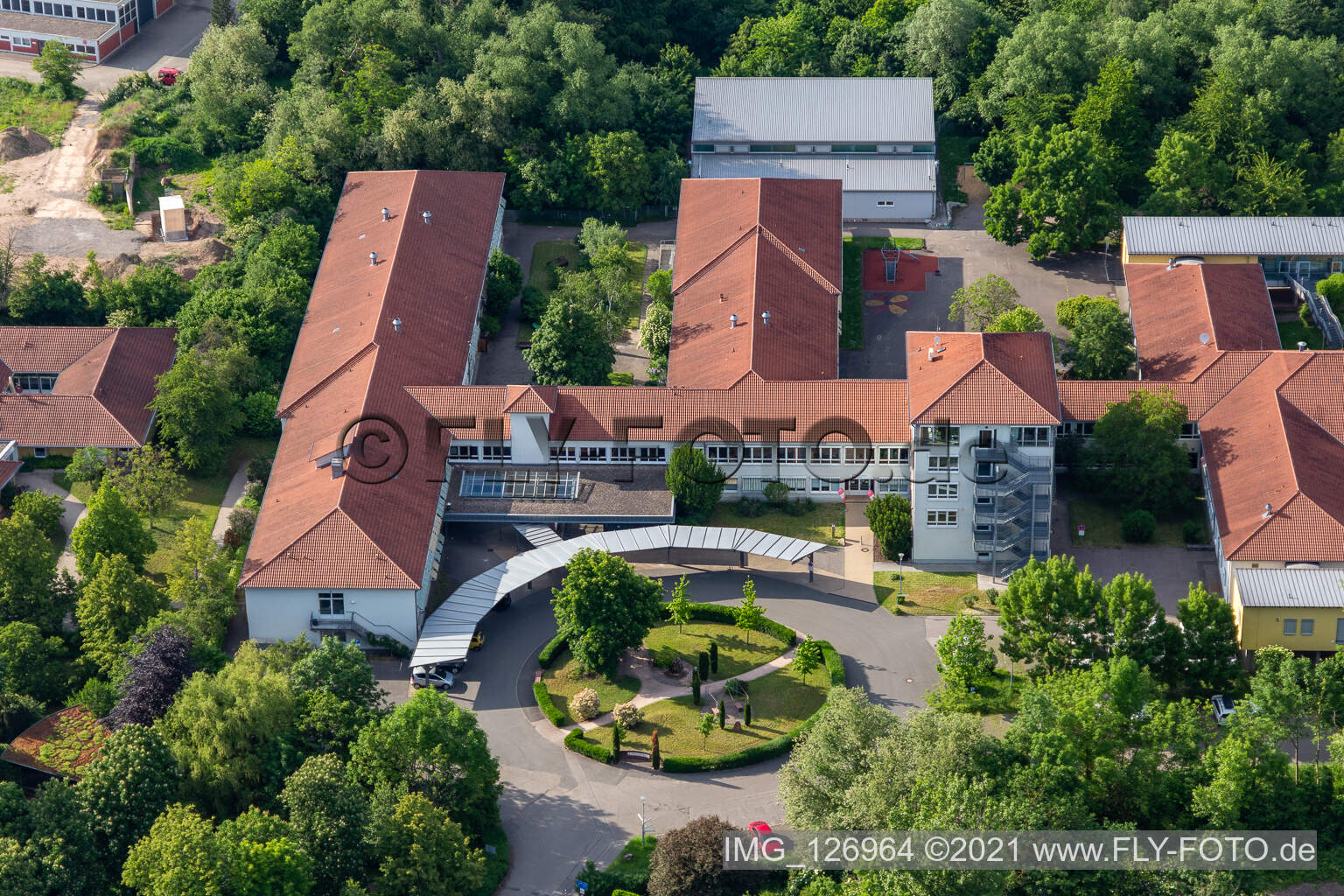 Luftbild von Caritas Förderzentrum St. Laurentius und Paulus, Förderschule Landau in Landau in der Pfalz im Bundesland Rheinland-Pfalz, Deutschland