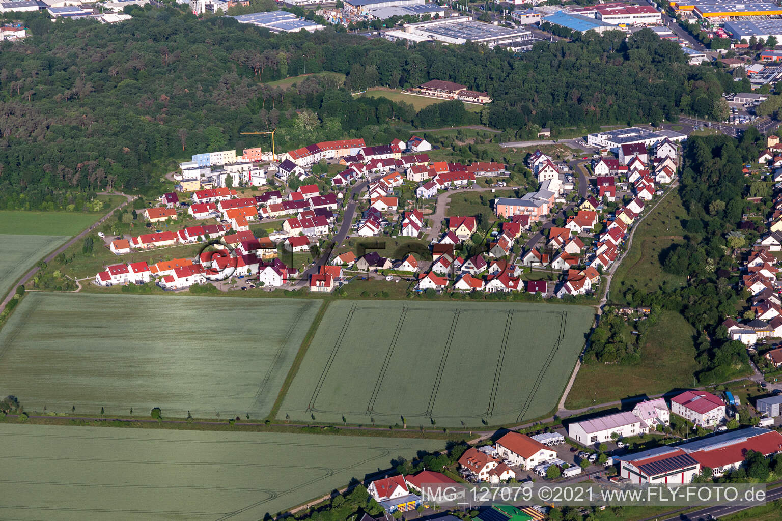 Sennfeld im Bundesland Bayern, Deutschland von einer Drohne aus