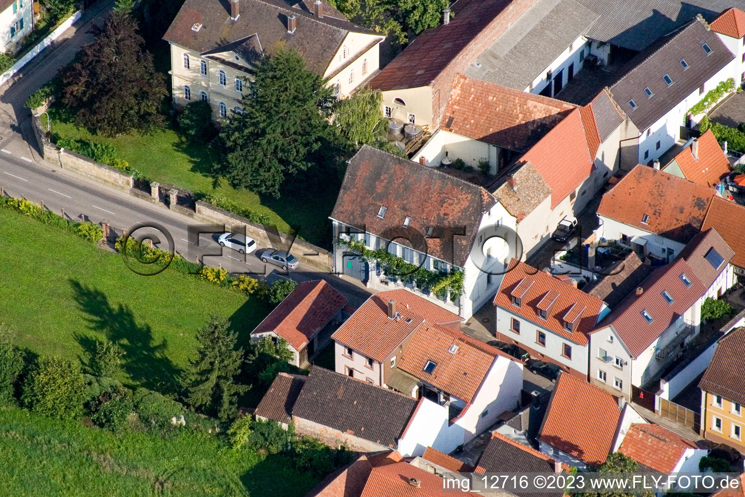 Großkarlbach im Bundesland Rheinland-Pfalz, Deutschland von einer Drohne aus