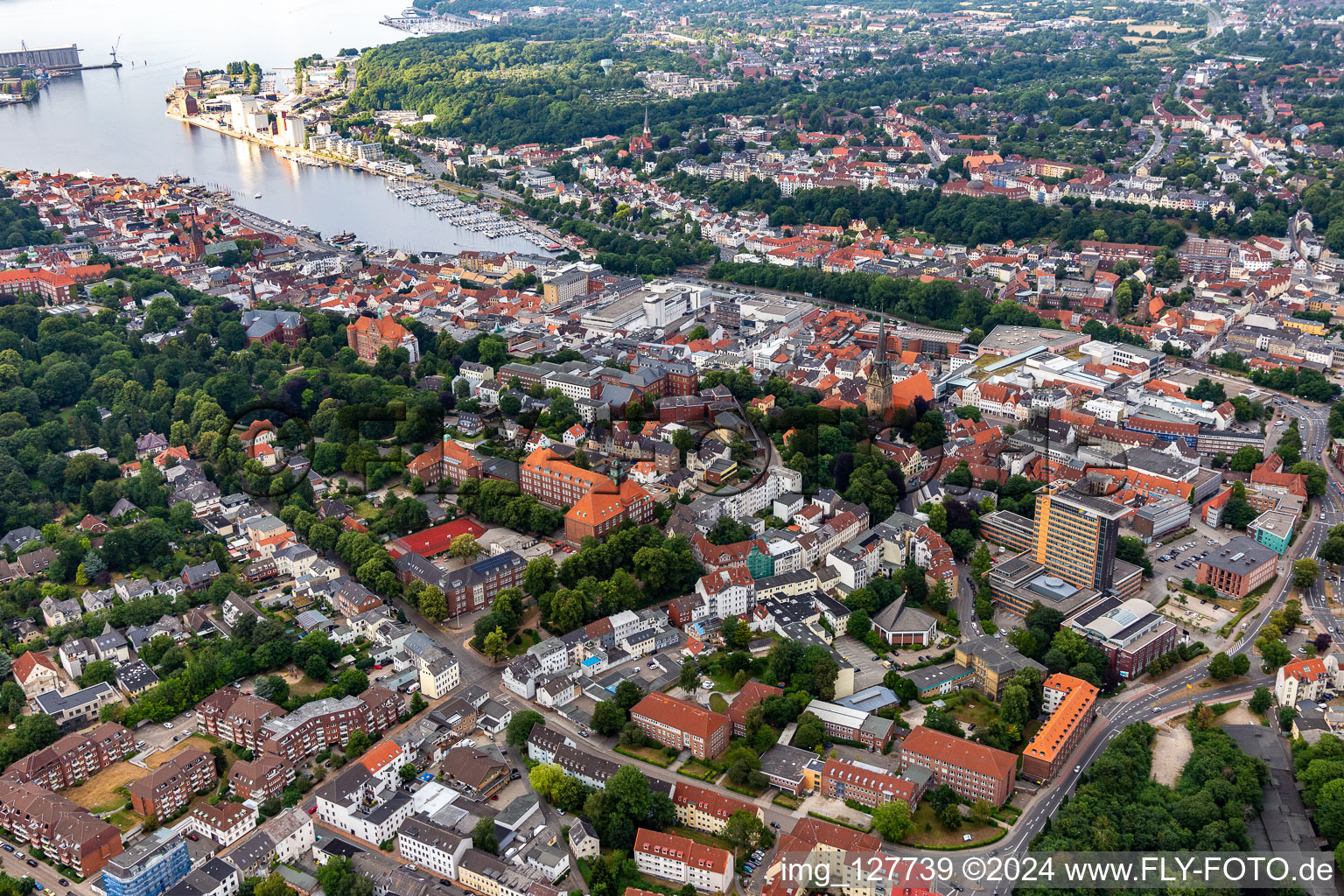 Stadtzentrum im Innenstadtbereich zwischen Südergraben und Friesische Straße in Flensburg im Ortsteil Friesischer Berg im Bundesland Schleswig-Holstein, Deutschland