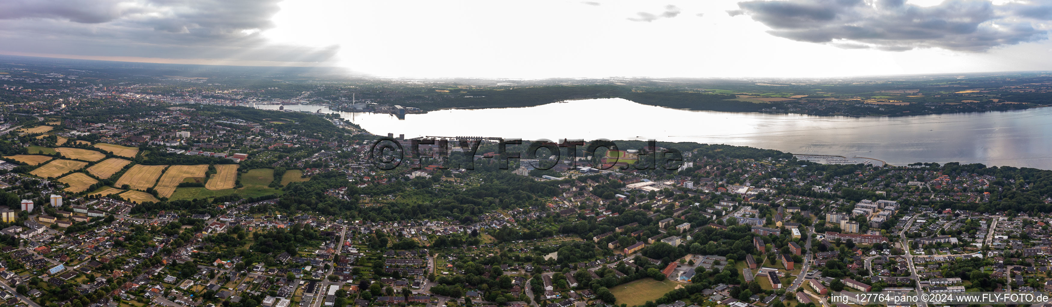 Panorama von Mürwik und Förde in Flensburg im Bundesland Schleswig-Holstein, Deutschland