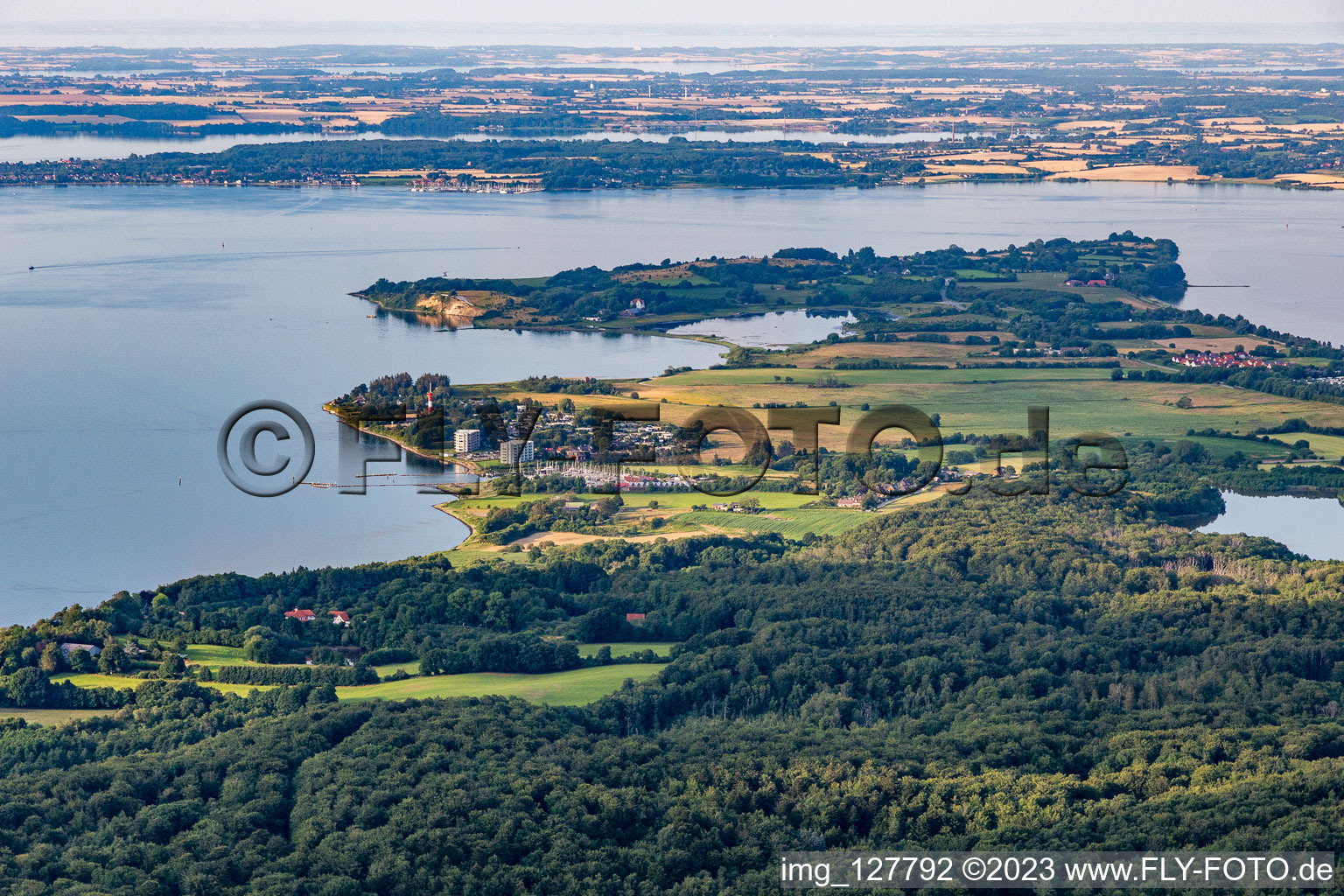 Luftaufnahme von Halbinsel Holnis in Glücksburg im Bundesland Schleswig-Holstein, Deutschland