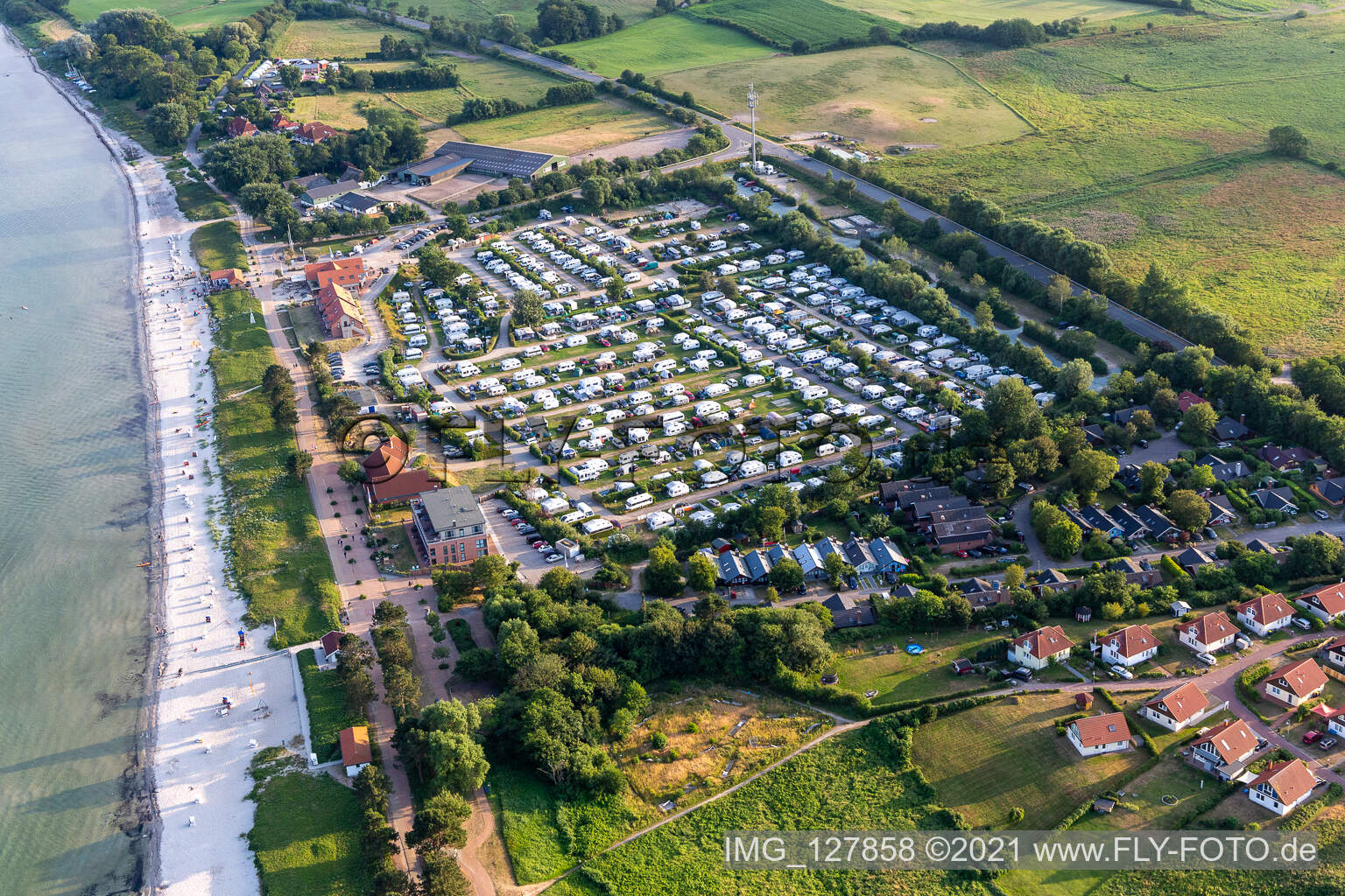 Luftbild von Camping HOLNIS,  Ostseecamp Glücksburg - Holnis im Bundesland Schleswig-Holstein, Deutschland