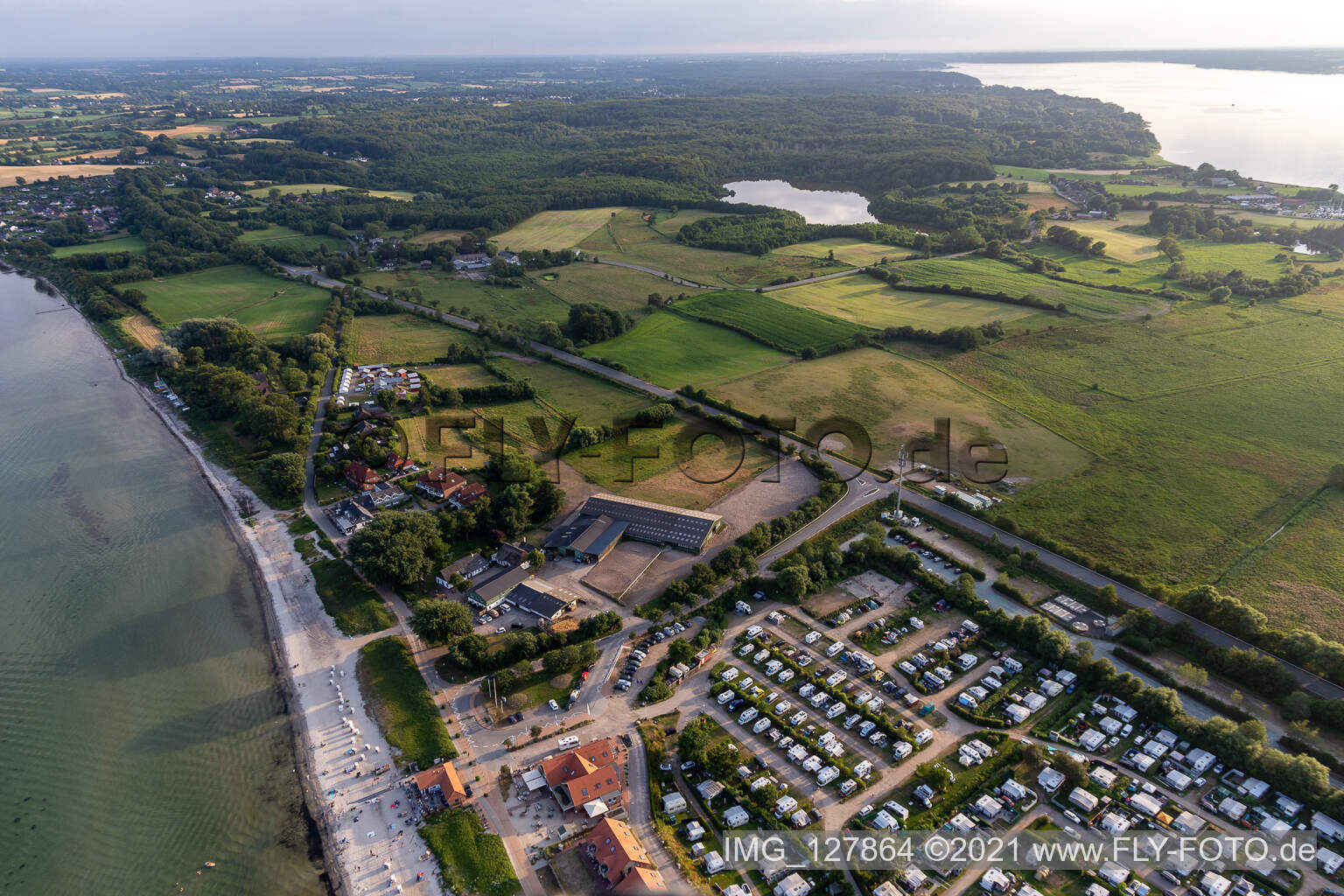 Luftaufnahme von Camping HOLNIS,  Ostseecamp Glücksburg - Holnis im Bundesland Schleswig-Holstein, Deutschland