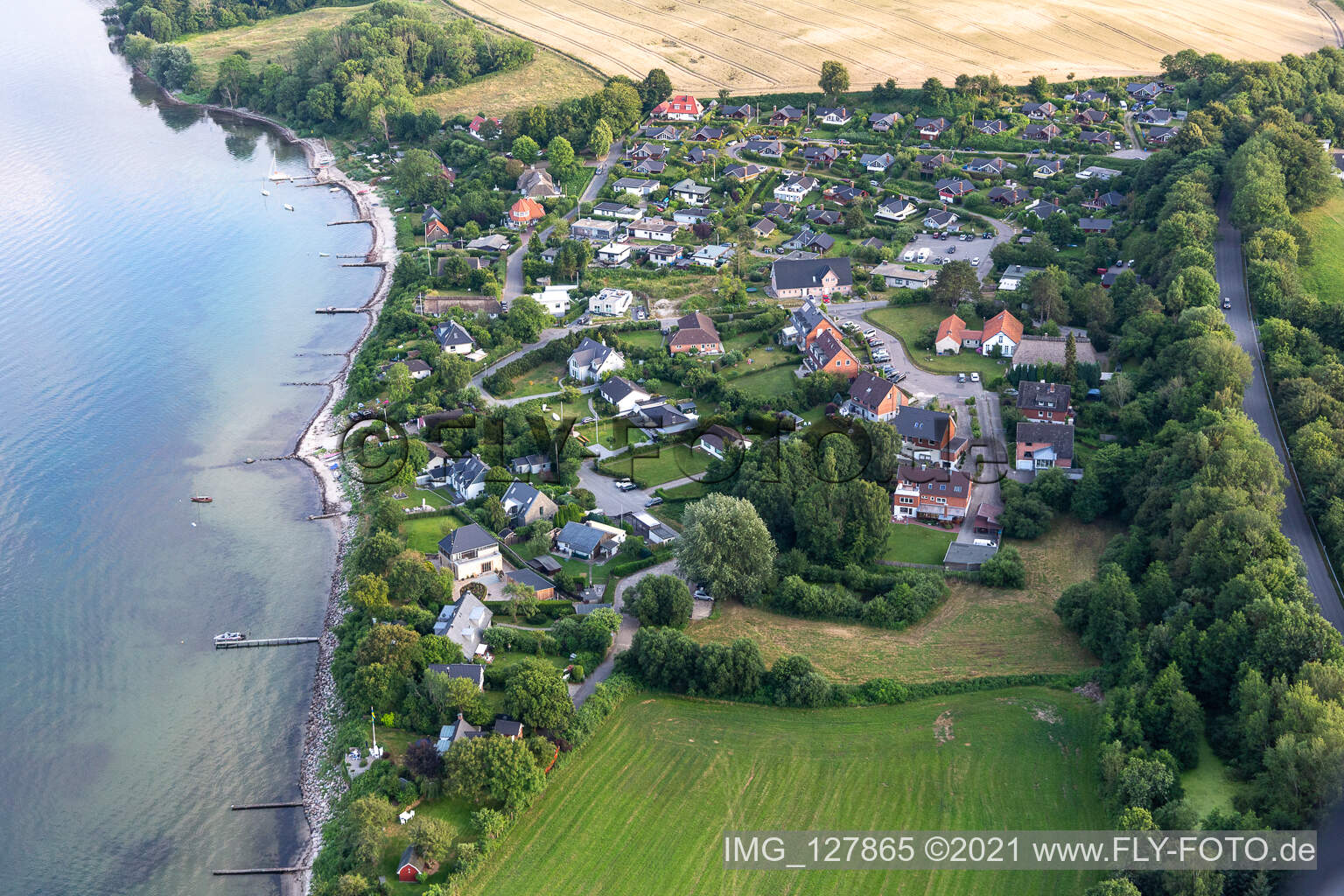Luftbild von Glücksburg im Bundesland Schleswig-Holstein, Deutschland