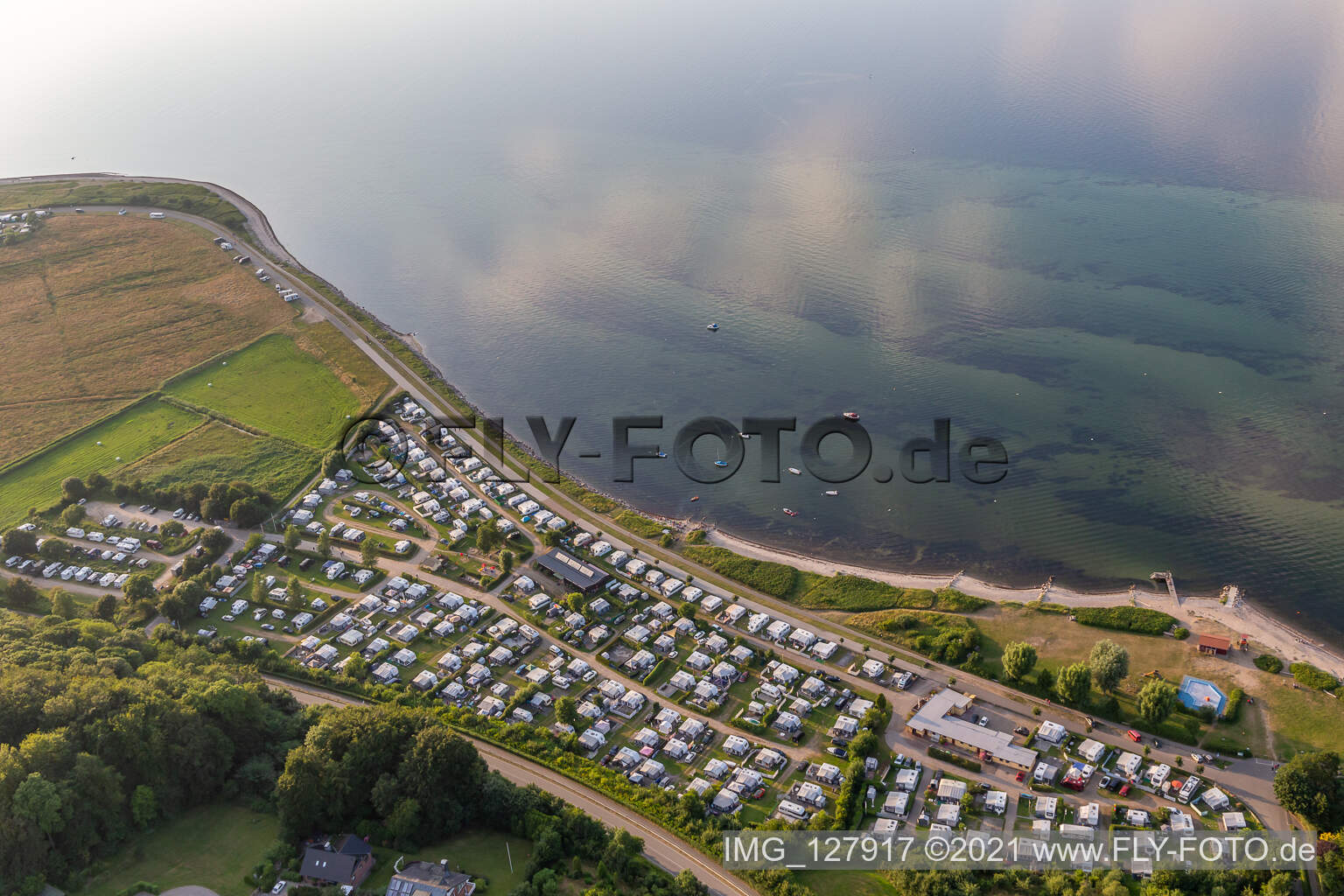 Luftbild von Campingplatz “Fördeblick” Westerholz e.V im Bundesland Schleswig-Holstein, Deutschland