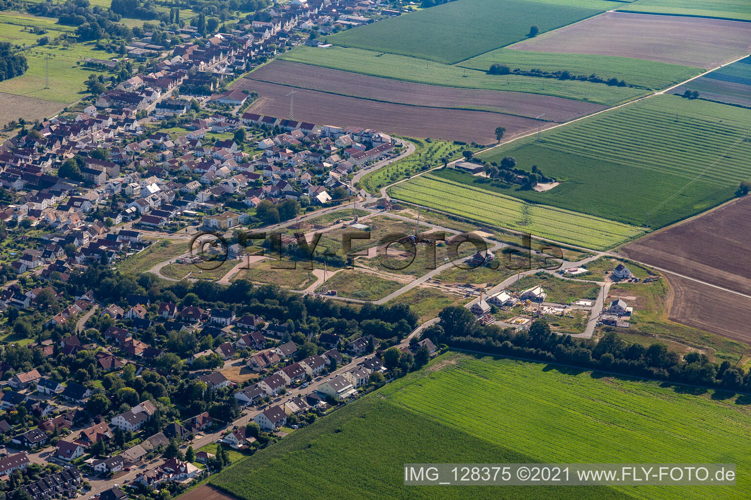 Baugebiet K2 in Kandel im Bundesland Rheinland-Pfalz, Deutschland aus der Vogelperspektive