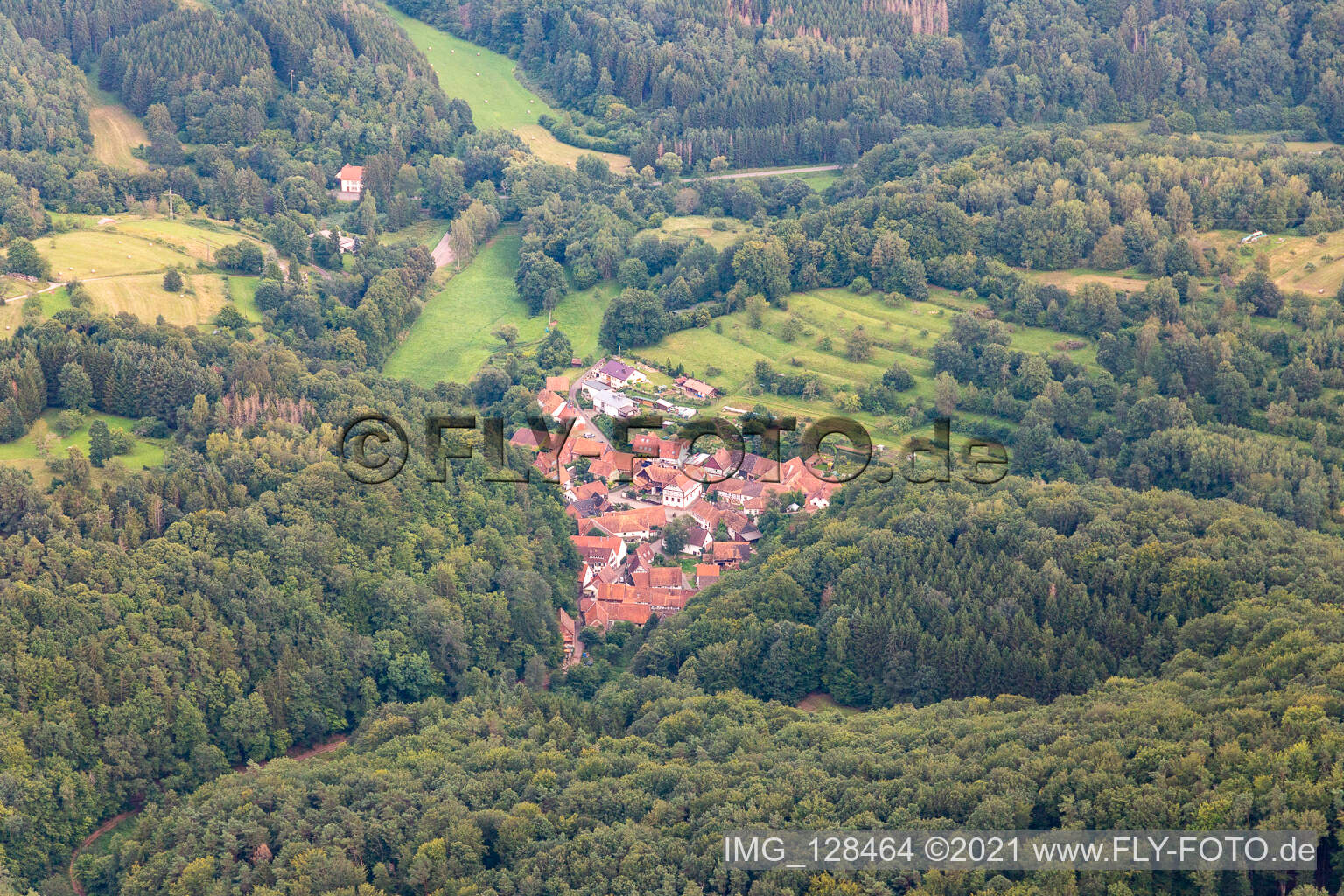 Luftbild von Oberschlettenbach im Bundesland Rheinland-Pfalz, Deutschland