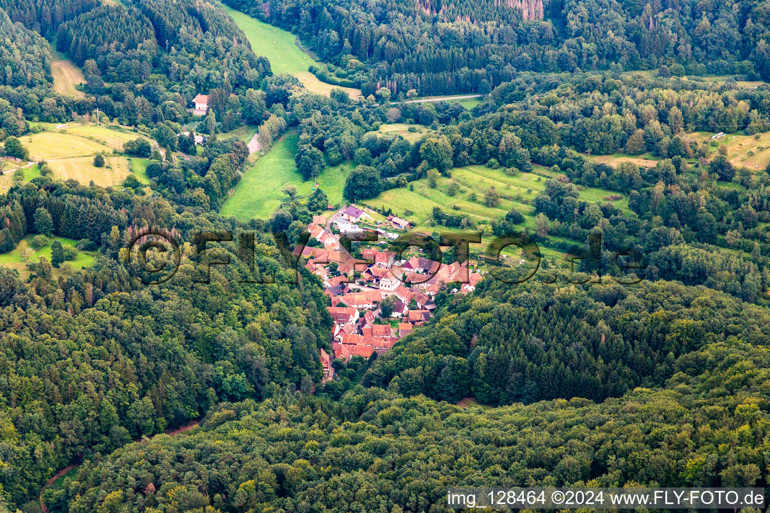 Oberschlettenbach im Bundesland Rheinland-Pfalz, Deutschland aus der Luft betrachtet