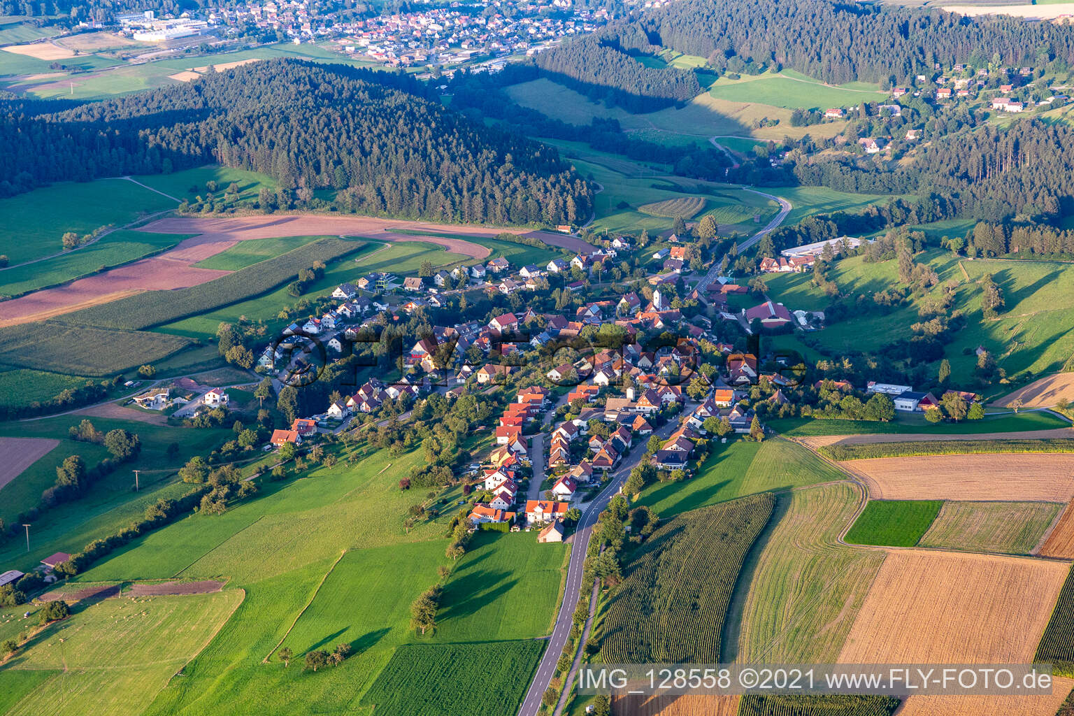 Luftaufnahme von Loßburg im Bundesland Baden-Württemberg, Deutschland