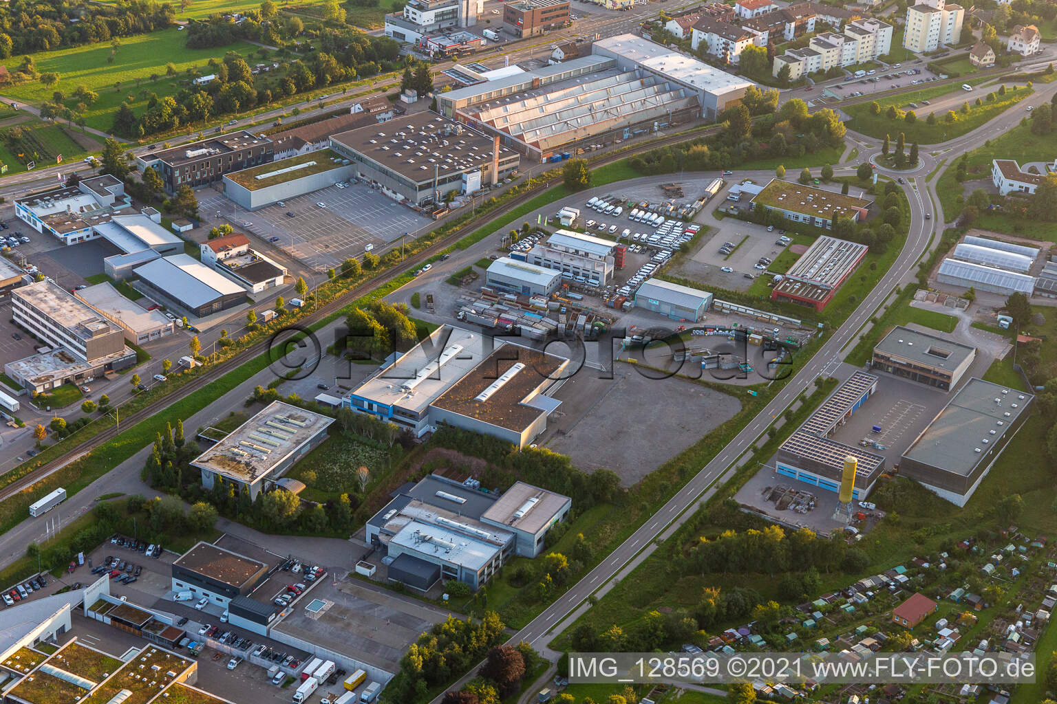 Luftbild von Industriegebiet Robert-Bürkle-Straße in Freudenstadt im Bundesland Baden-Württemberg, Deutschland