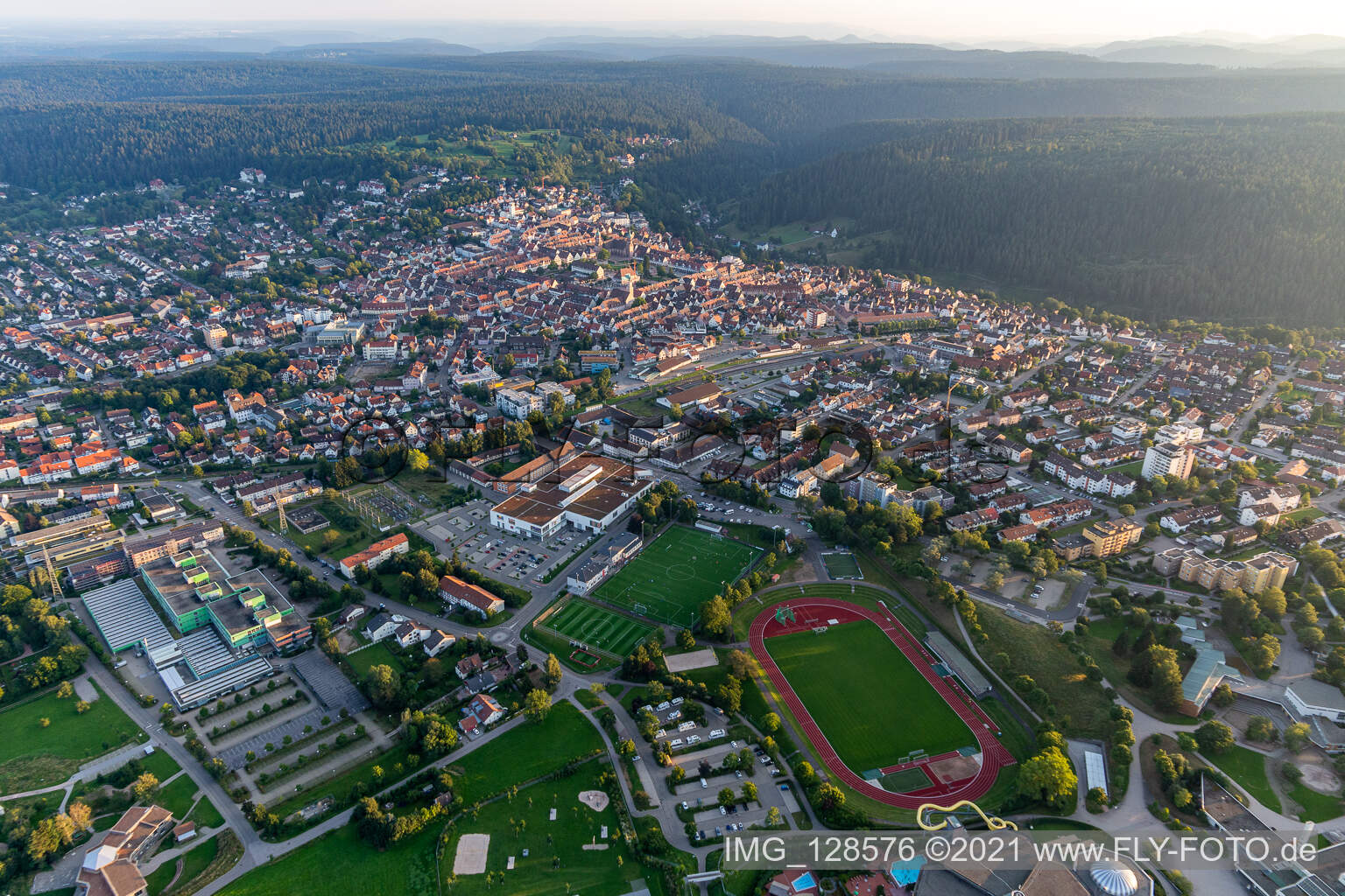 Freudenstadt im Bundesland Baden-Württemberg, Deutschland von oben