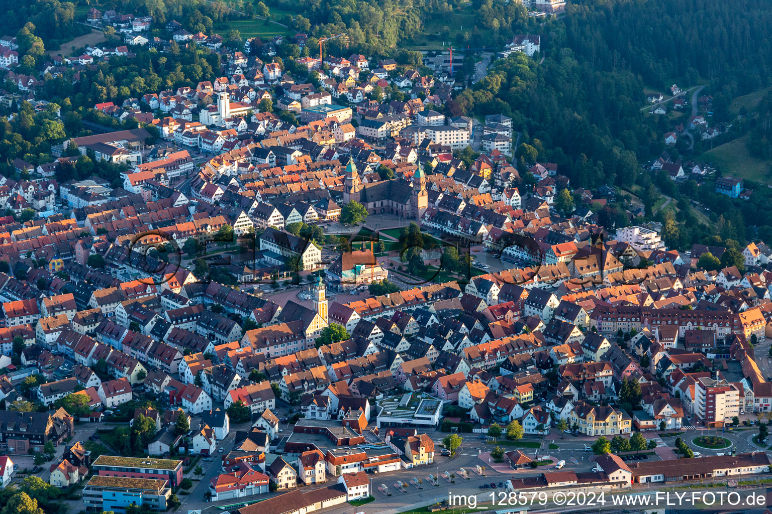 Luftbild von Größter Marktplatz Deutschlands in Freudenstadt im Bundesland Baden-Württemberg