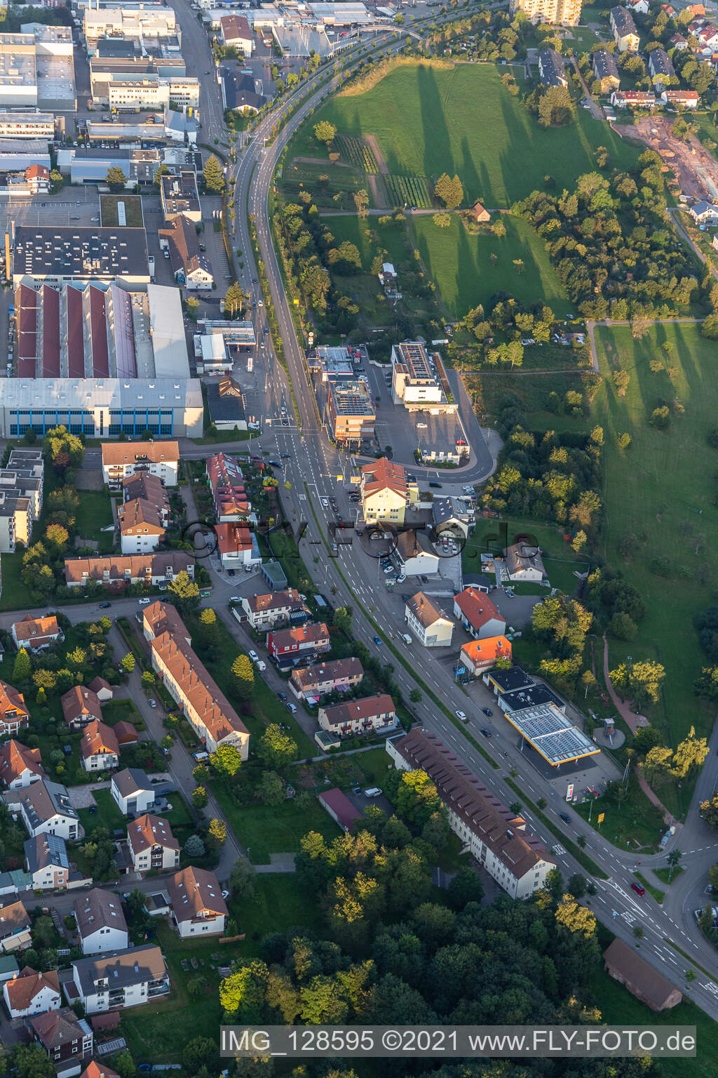 Industriegebiet Robert-Bürkle-Straße in Freudenstadt im Bundesland Baden-Württemberg, Deutschland von oben